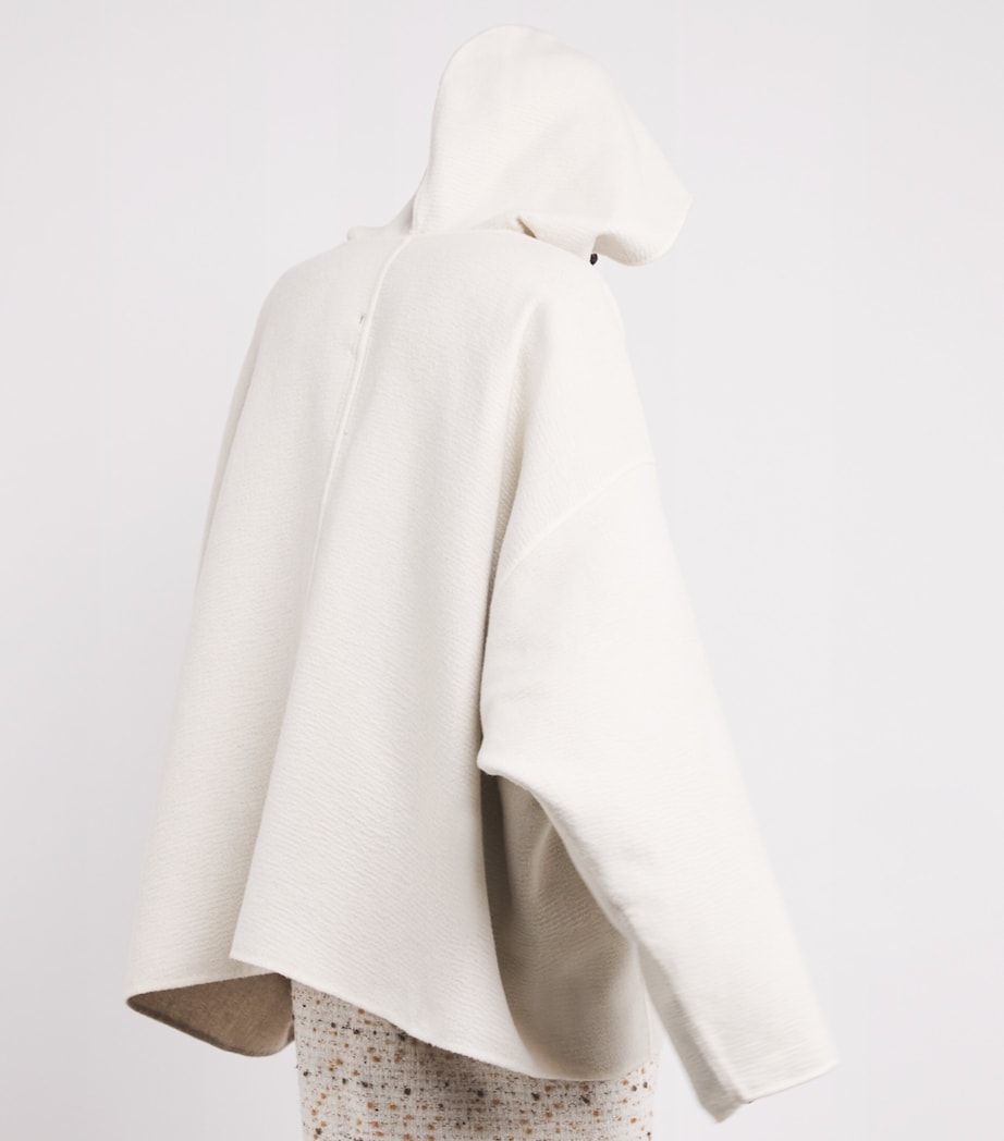 Camel Hair Double-Faced Kaftan Hoodie MILK/PEARL Image 4