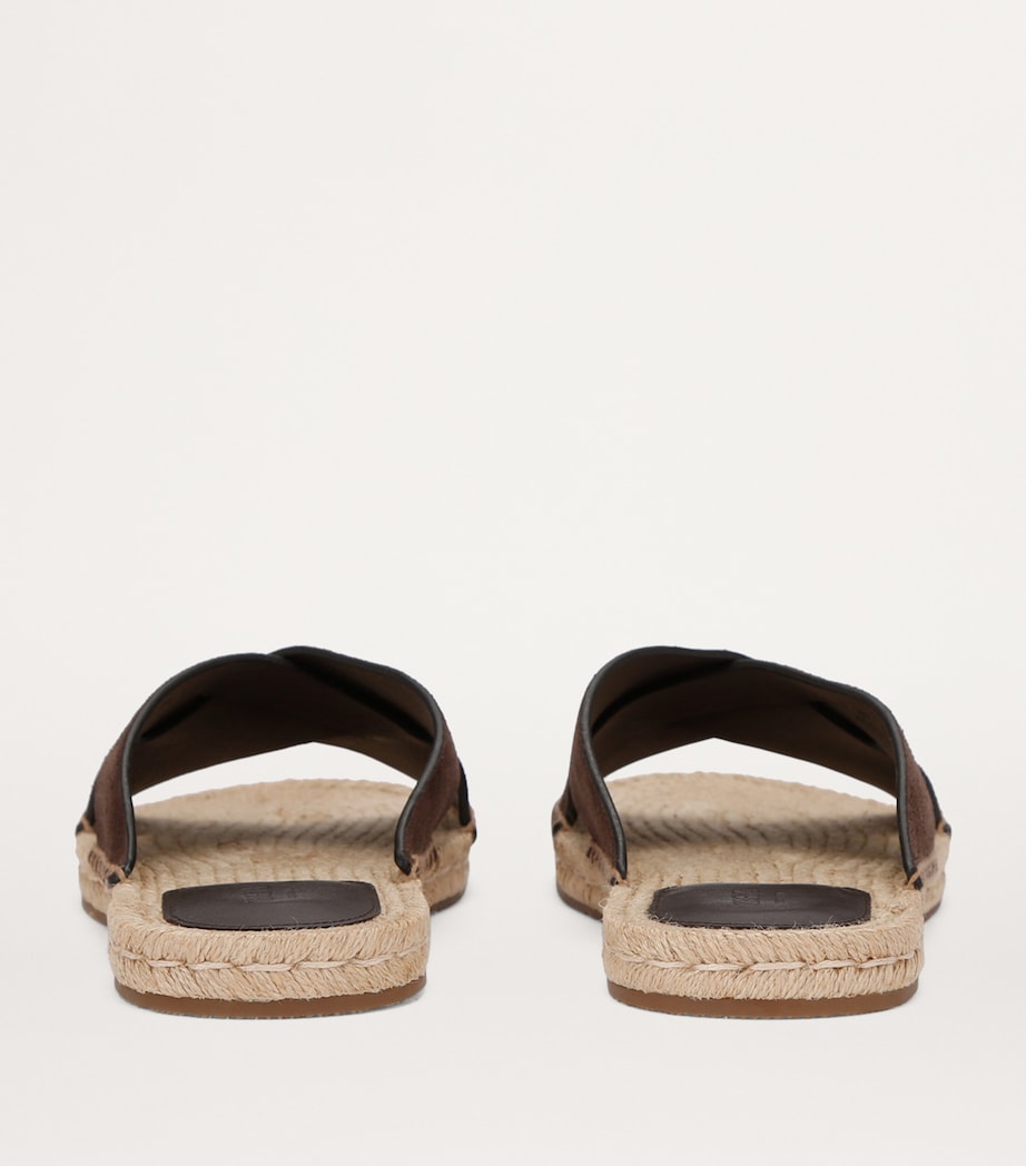 Suede Espadrille Sandals DARK BROWN Image 2