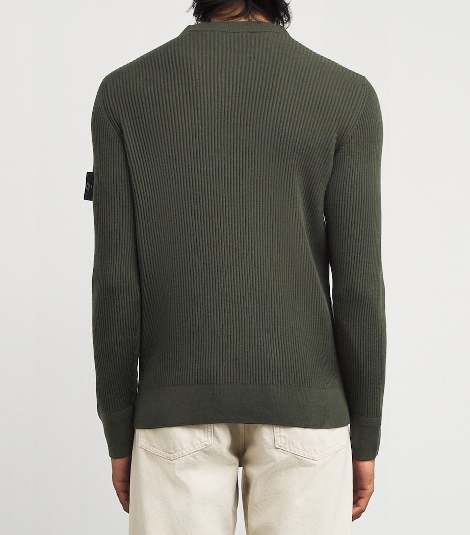 Virgin Wool Crew-Neck Sweater V0054 Image 4