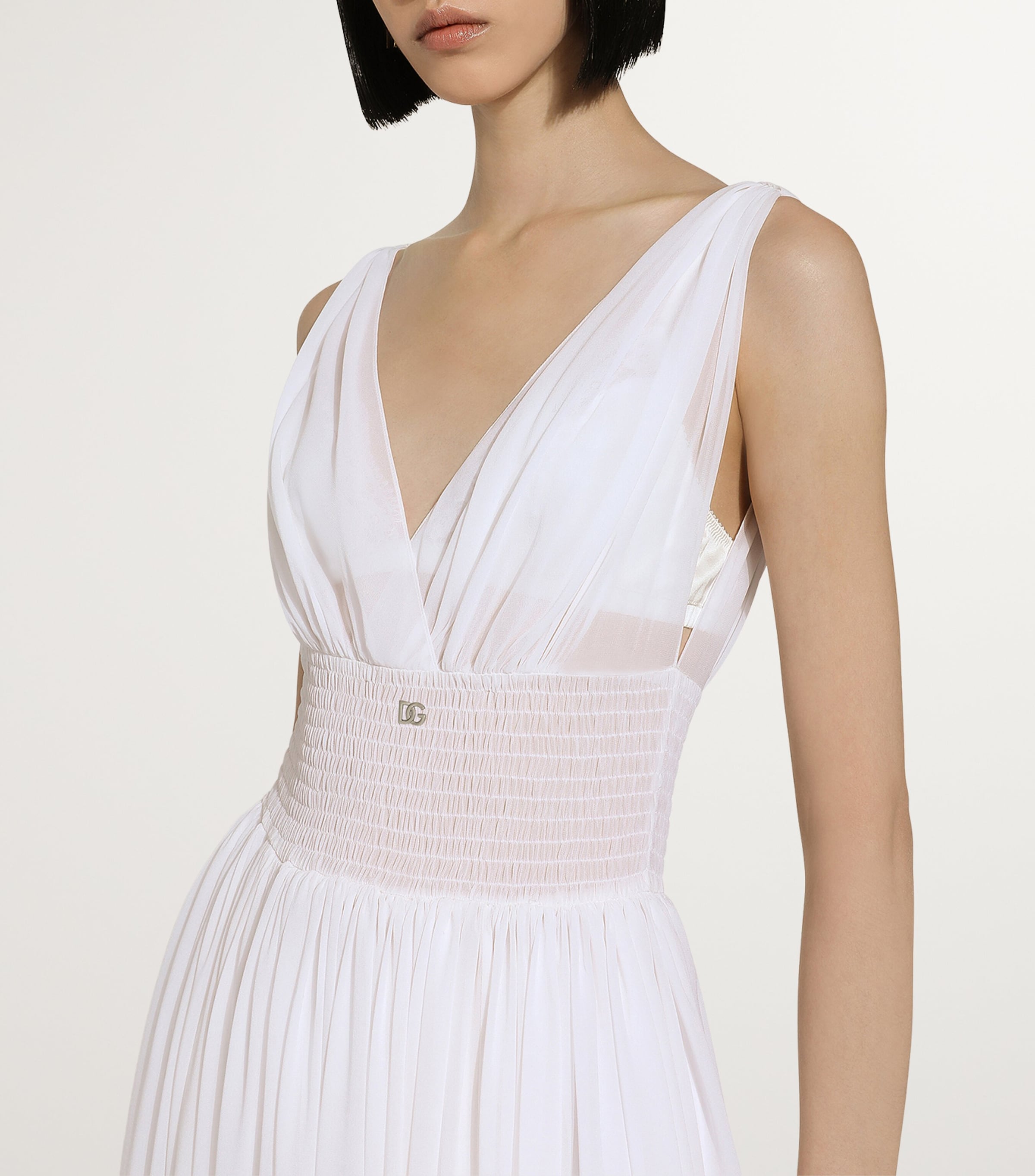 Silk DG Millennials Midi Dress W0800-OPTICAL WHITE Image 5