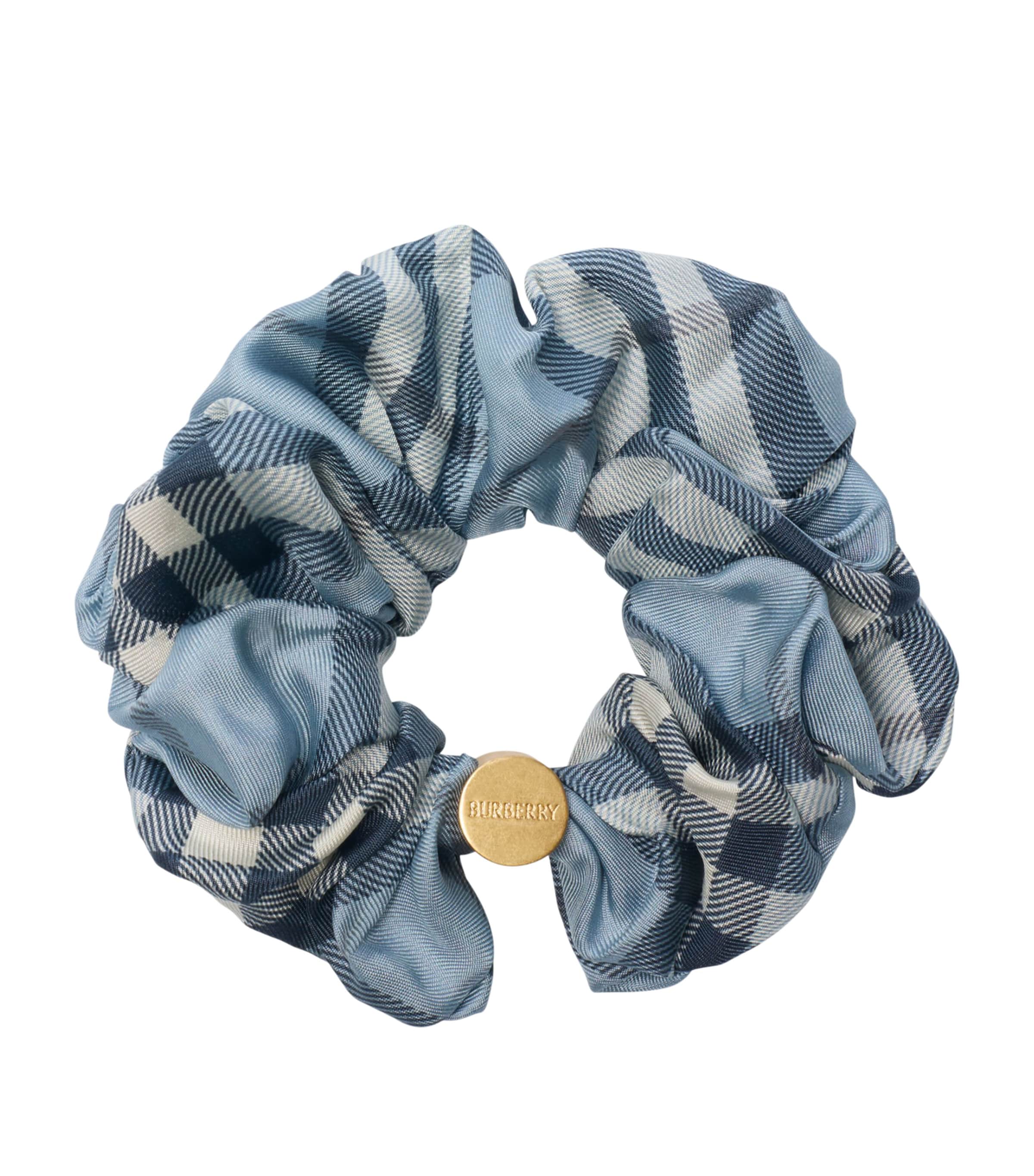 Silk Check Scrunchie BANK IP CHECK Image 1