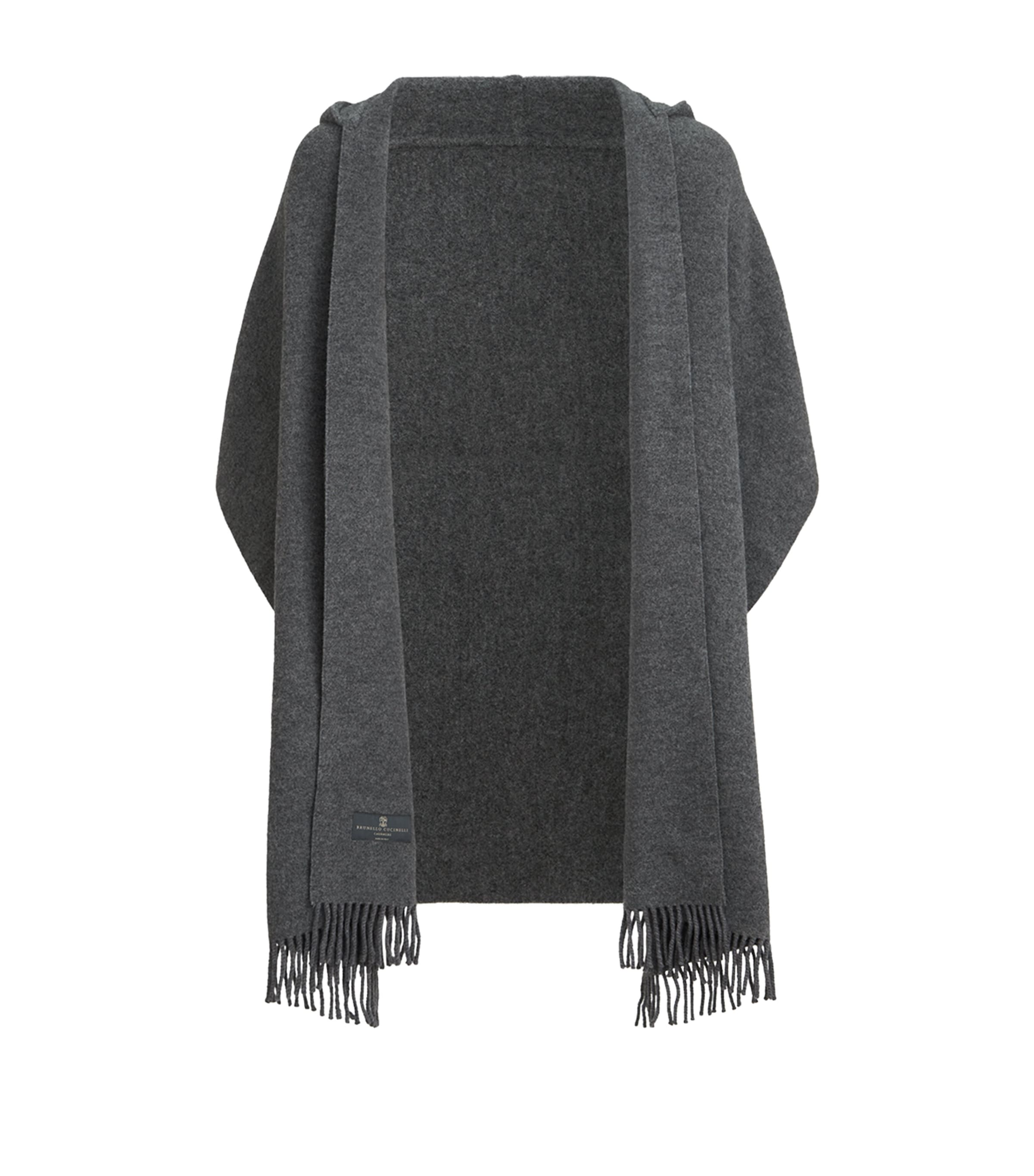 Brunello Cucinelli Wool-Cashmere Hooded Scarf Image 3