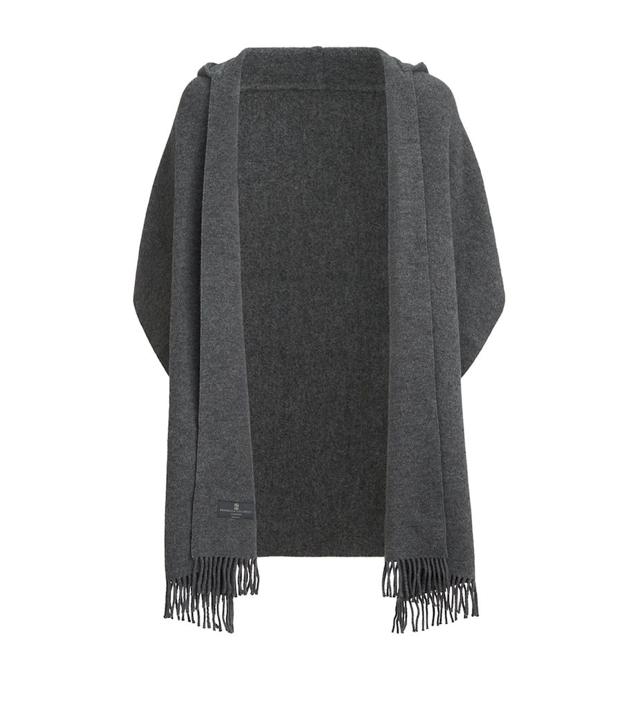 Brunello Cucinelli Wool-Cashmere Hooded Scarf Image 3