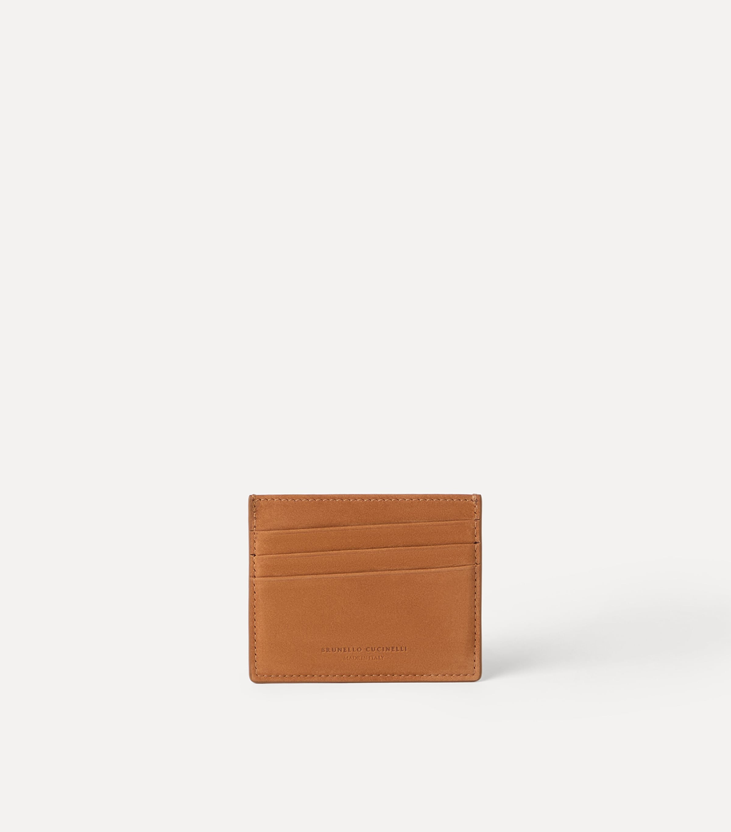 Brunello Cucinelli Nubuck Logo Card Holder Image 3