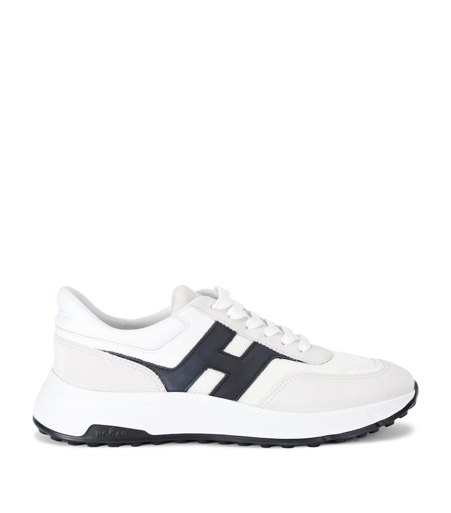 Leather Hyperlight Sneakers WHITE/BLK Image 1
