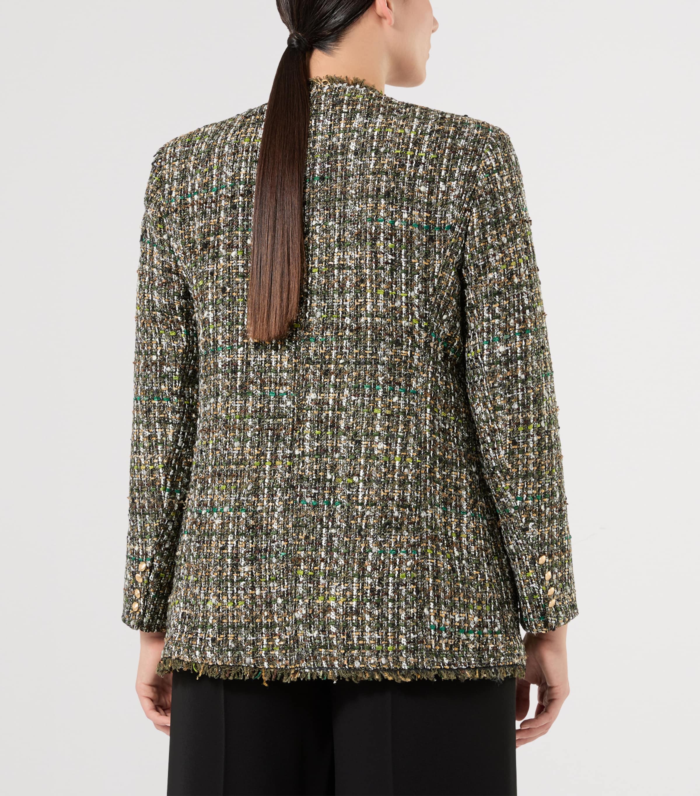 Marina Rinaldi Womens Tweed Jacket Kaki Image 4