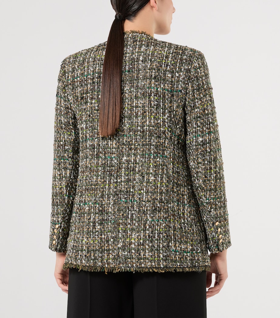 Marina Rinaldi Womens Tweed Jacket Kaki Image 4