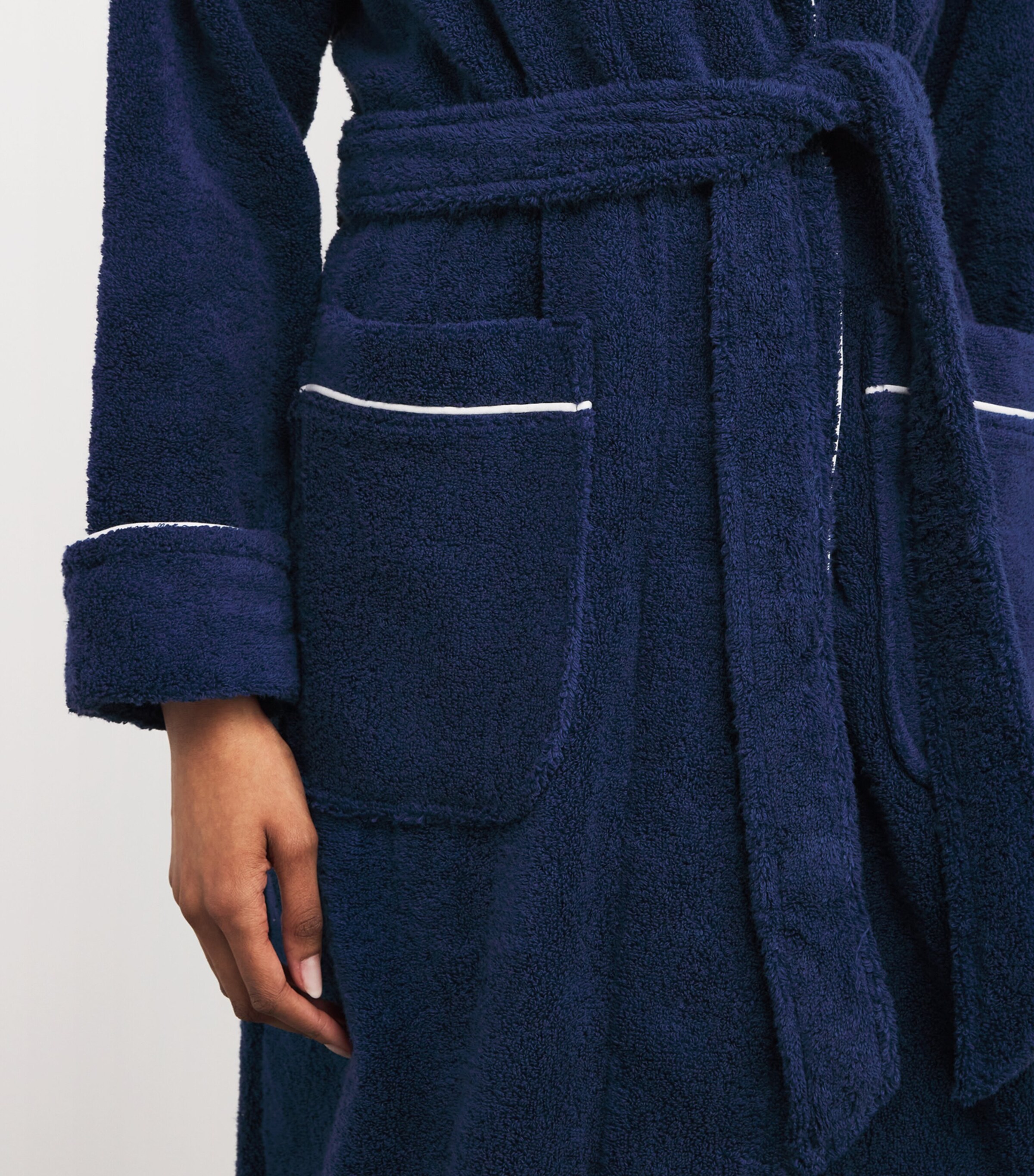 Towelling Polo Pony Robe (Small/Medium) 815 NAVY Image 6