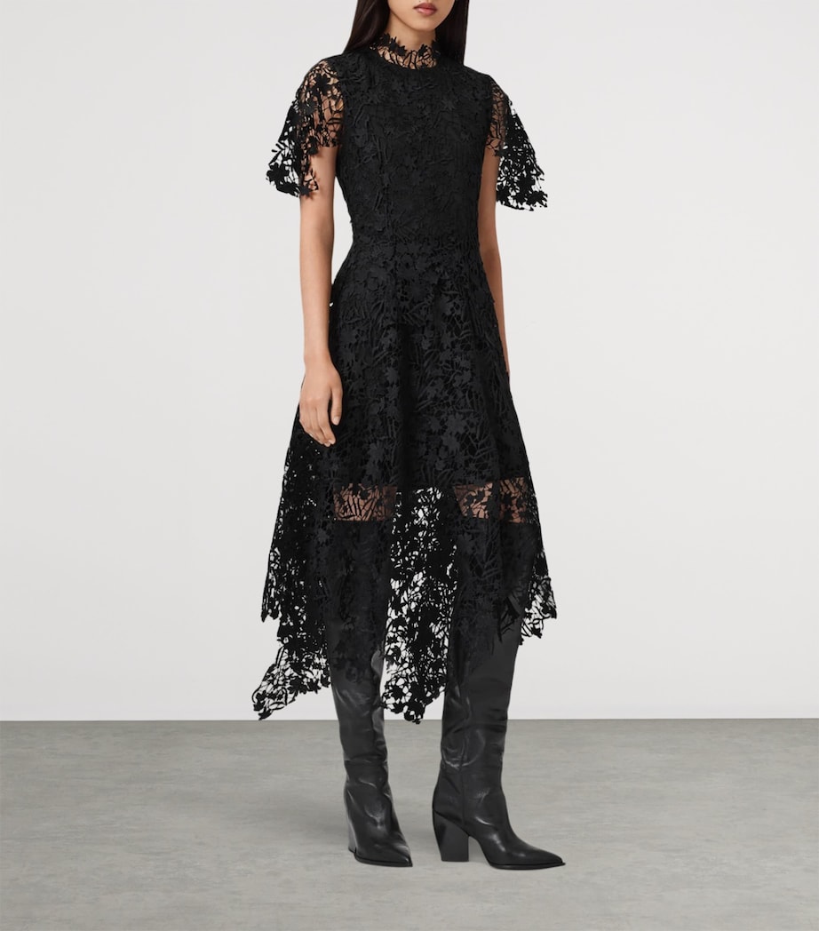 Lace Saege Midi Dress BLACK Image 3
