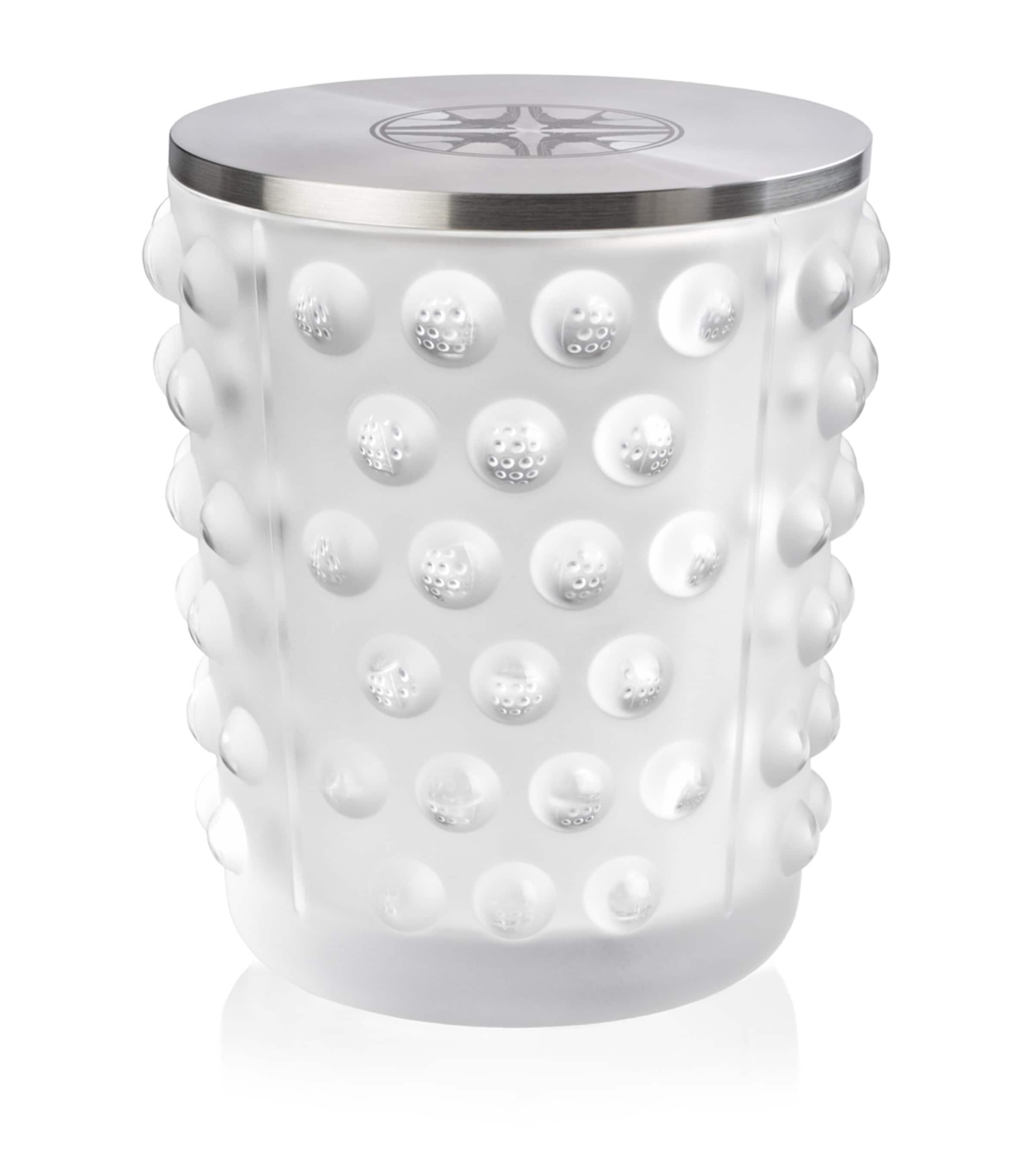 Lalique Mossi Candle Vase In White