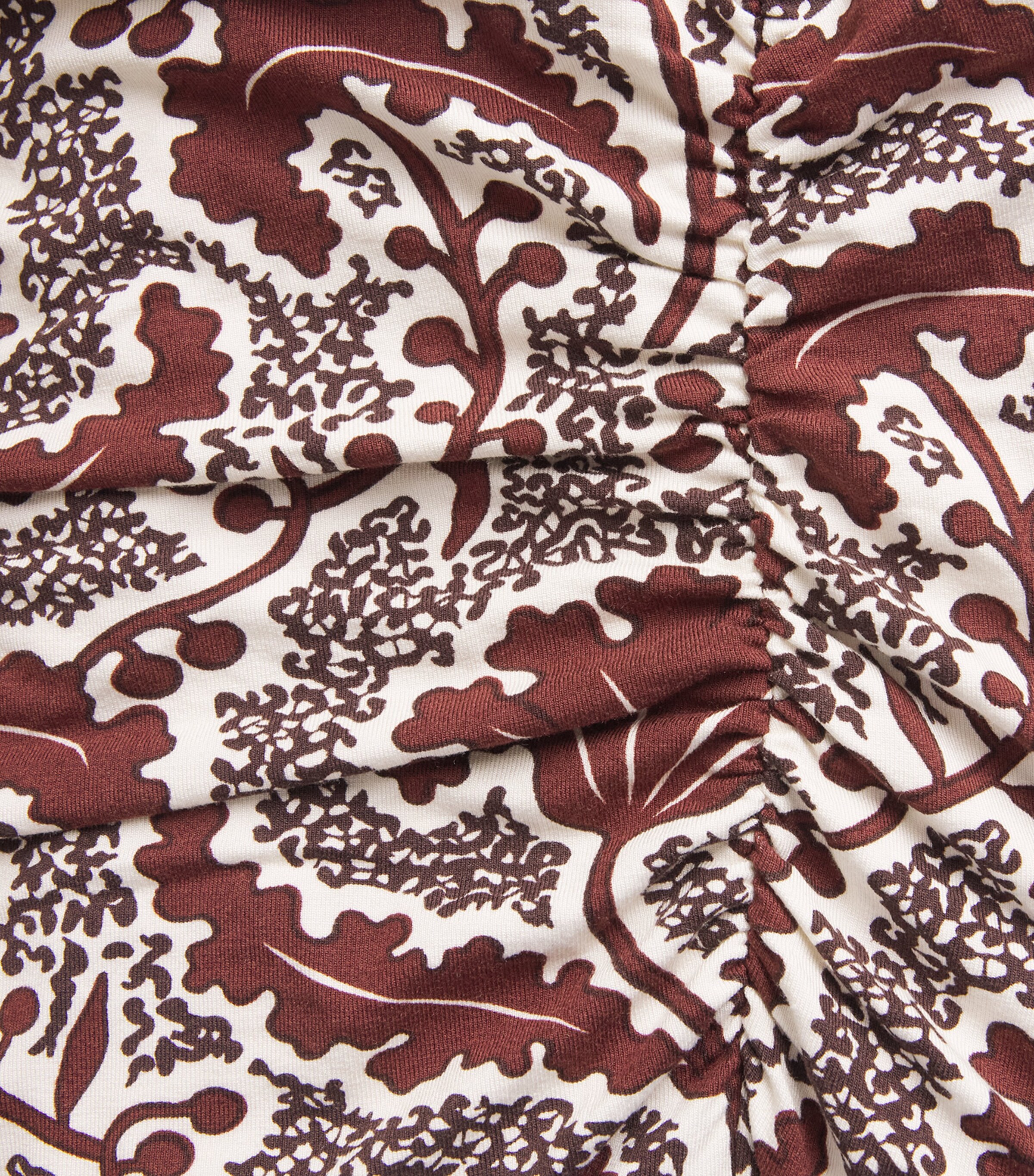 ME+EM Womens Floral High-Neck Maxi Dress Cinnamon Brown Multi Image 6
