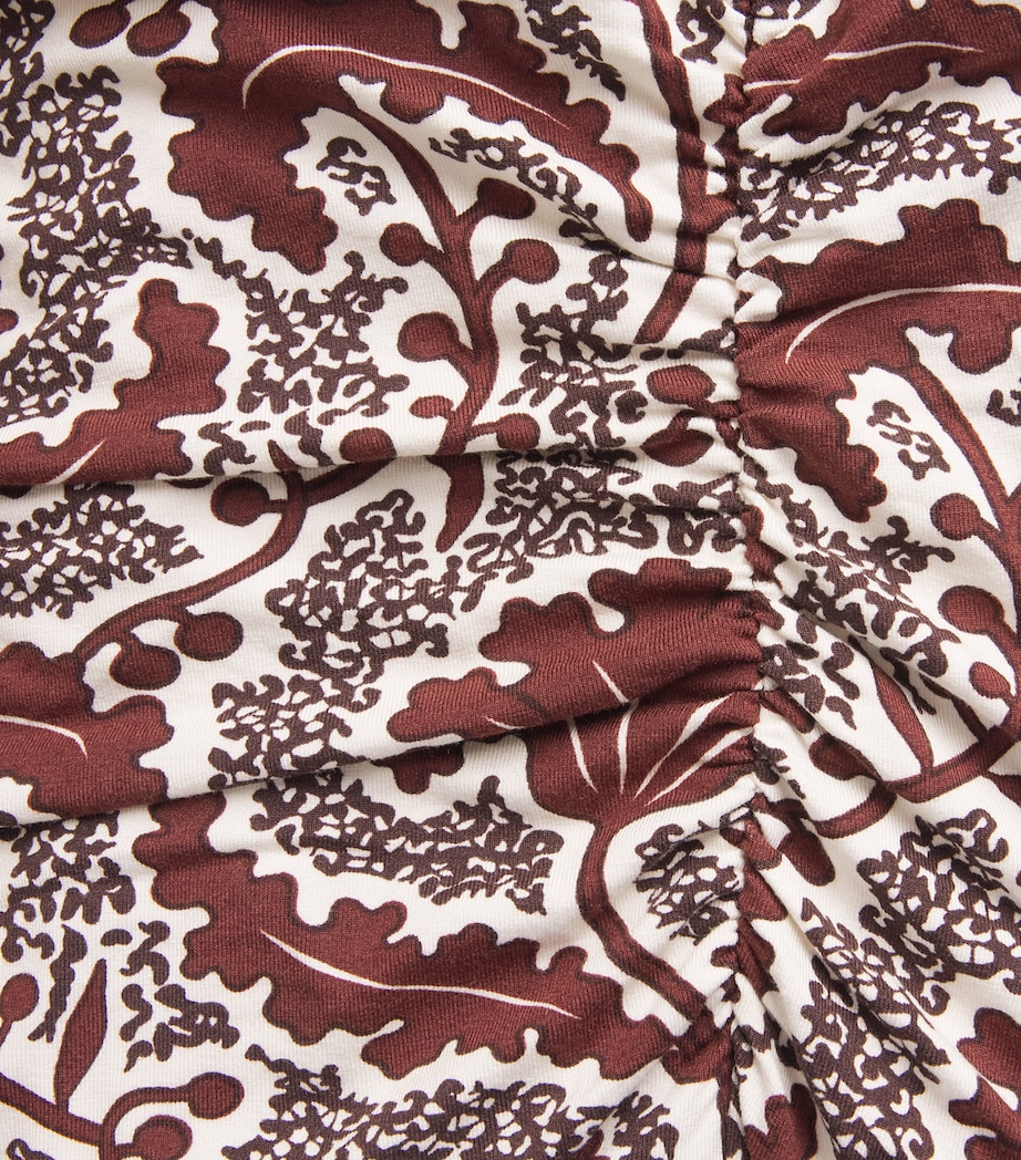 ME+EM Womens Floral High-Neck Maxi Dress Cinnamon Brown Multi Image 6