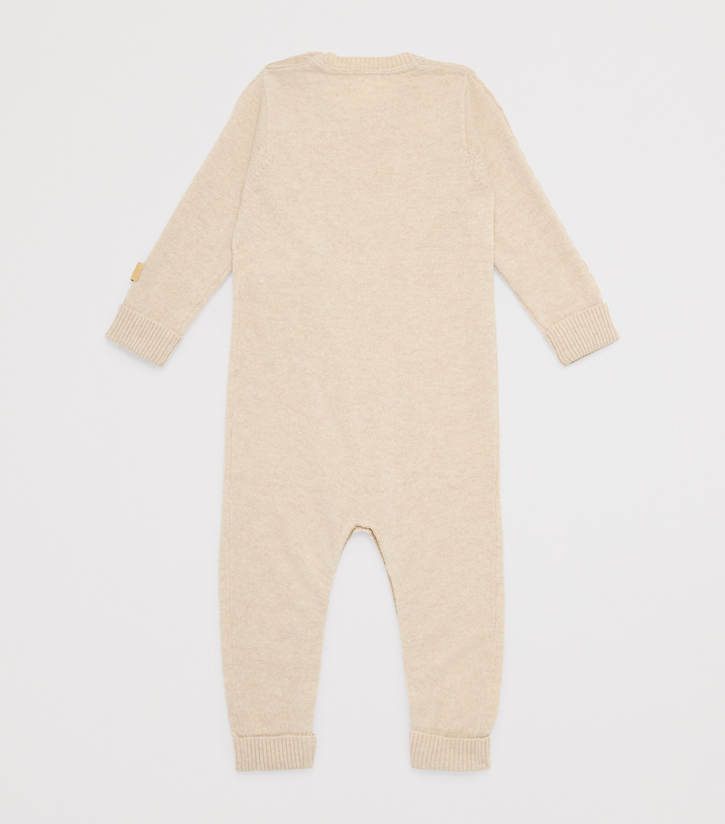 Cashmere Cable-Knit All-In-One (0-18 Months) CAMEL MELANGE Image 2