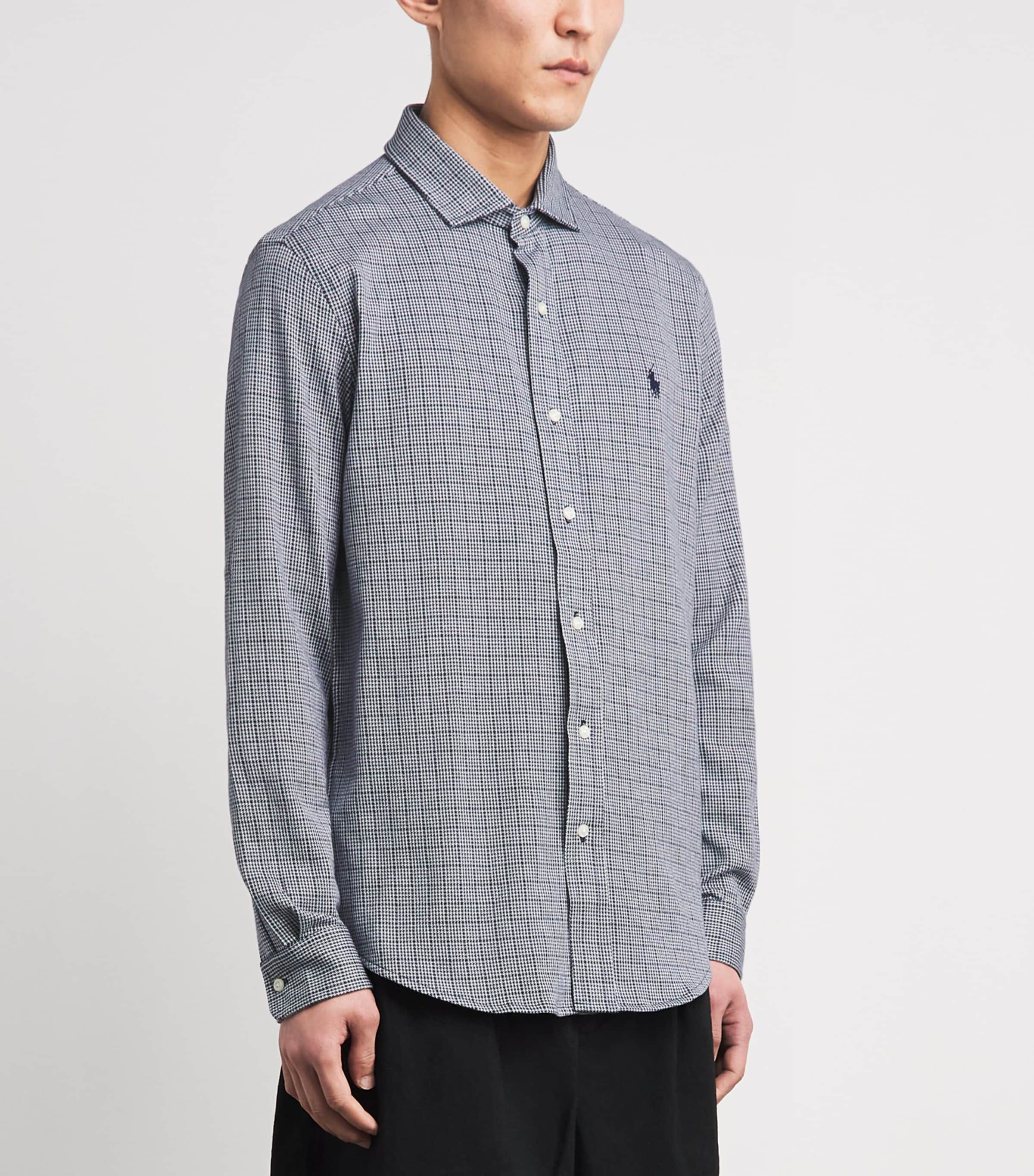 Polo Ralph Lauren Mens Glen Plaid Shirt Gln Pldnwprt Nvy/wht Image 4