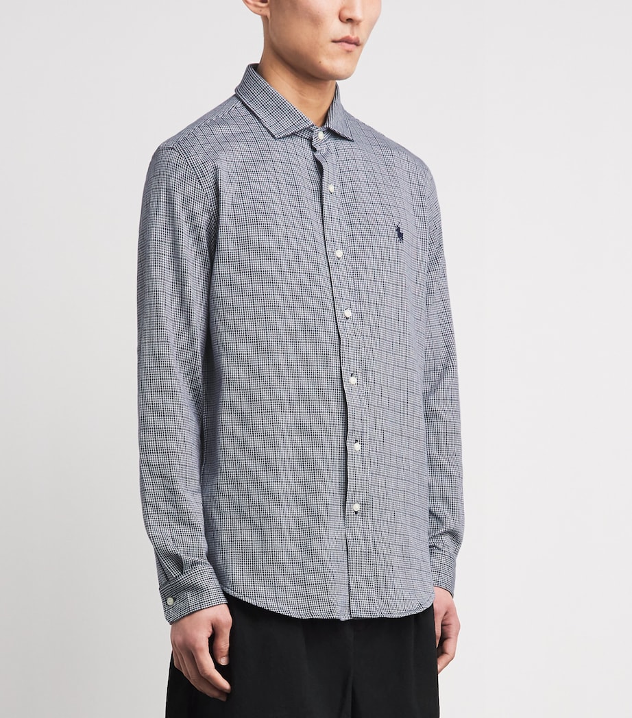Polo Ralph Lauren Mens Glen Plaid Shirt Gln Pldnwprt Nvy/wht Image 4