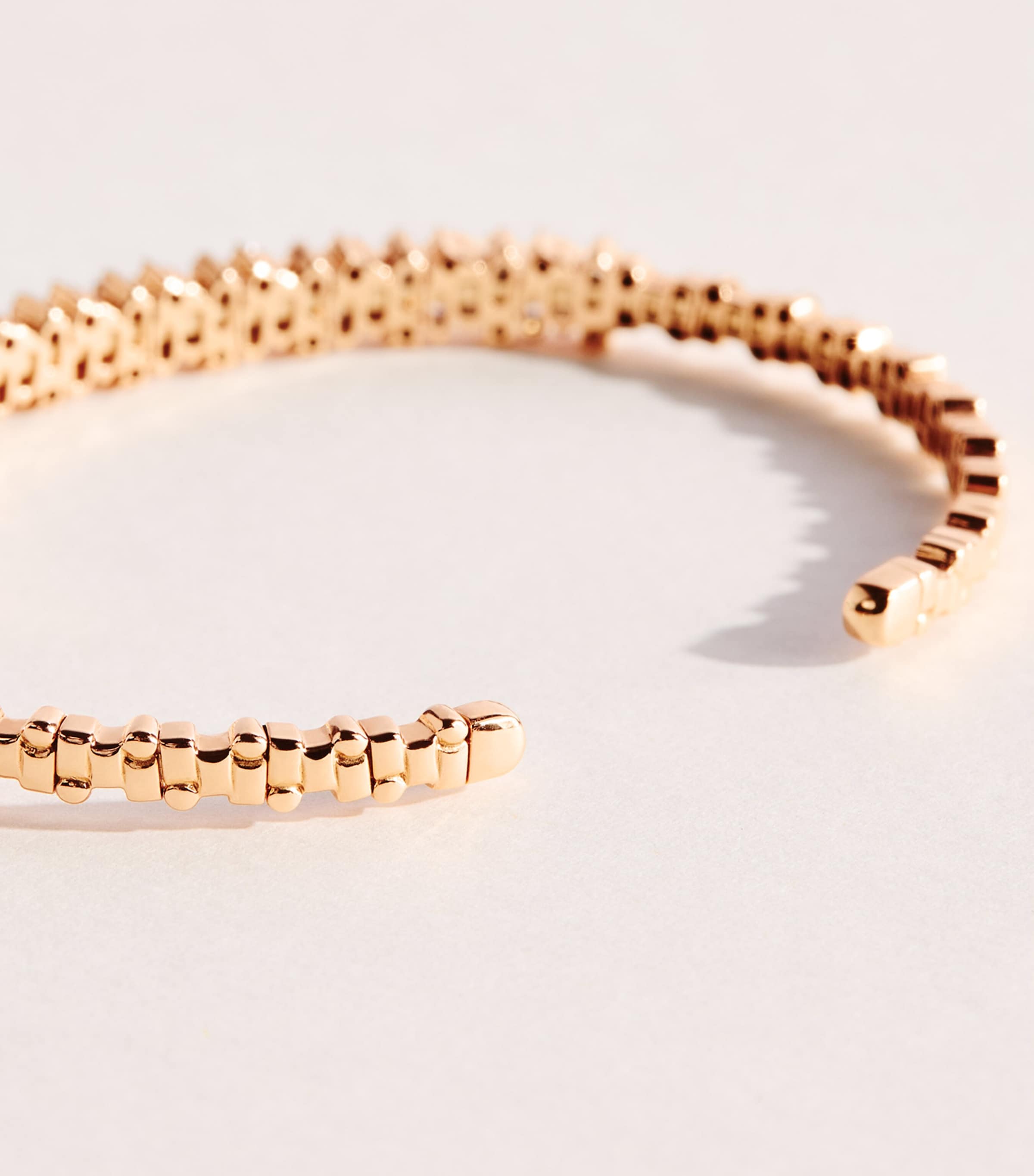 Suzanne Kalan Rose Gold and Diamond Classic Shimmer Bangle Rg/wd Image 4