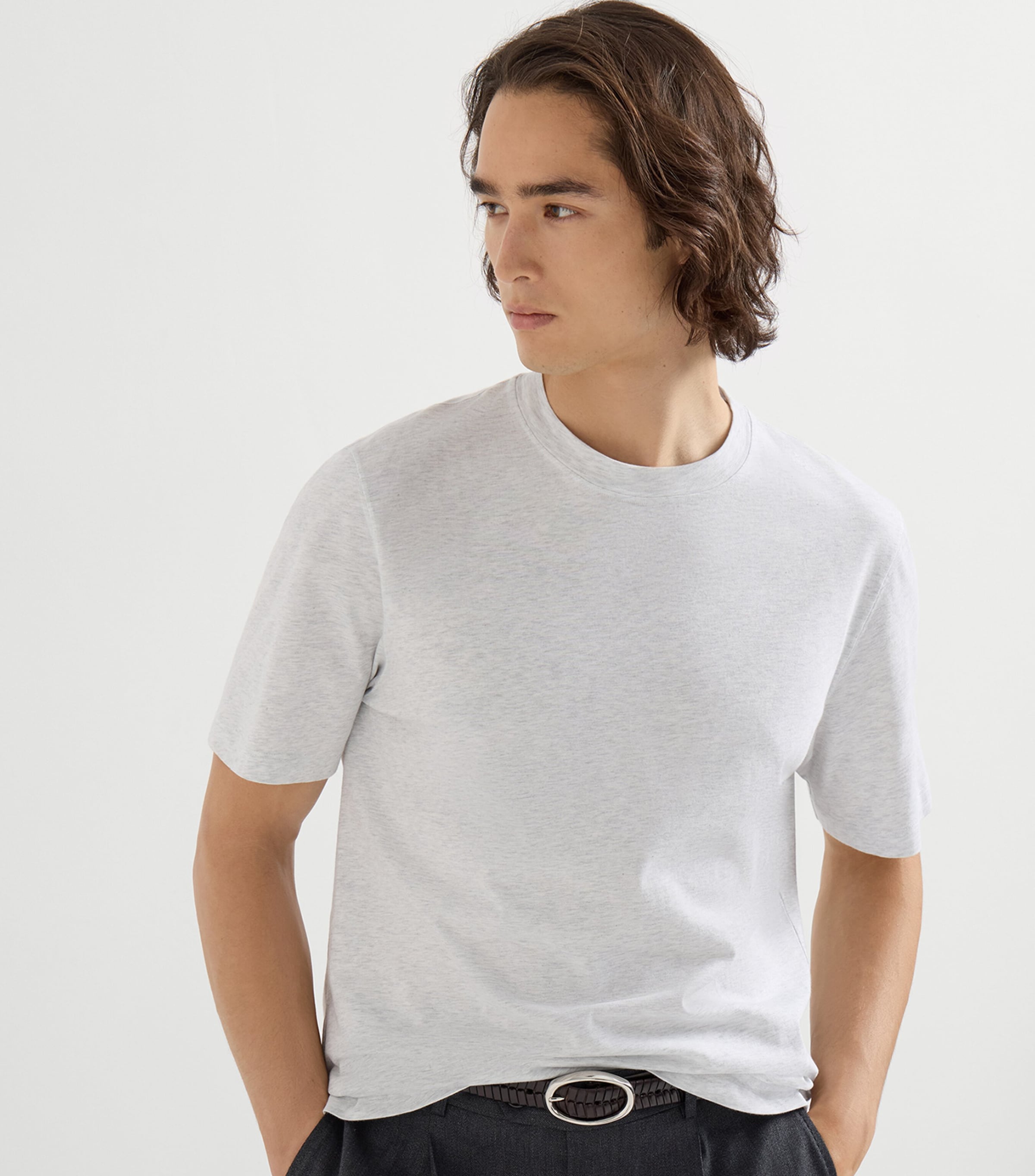 Brunello Cucinelli Mens Cotton Crew-Neck T-Shirt Image 4