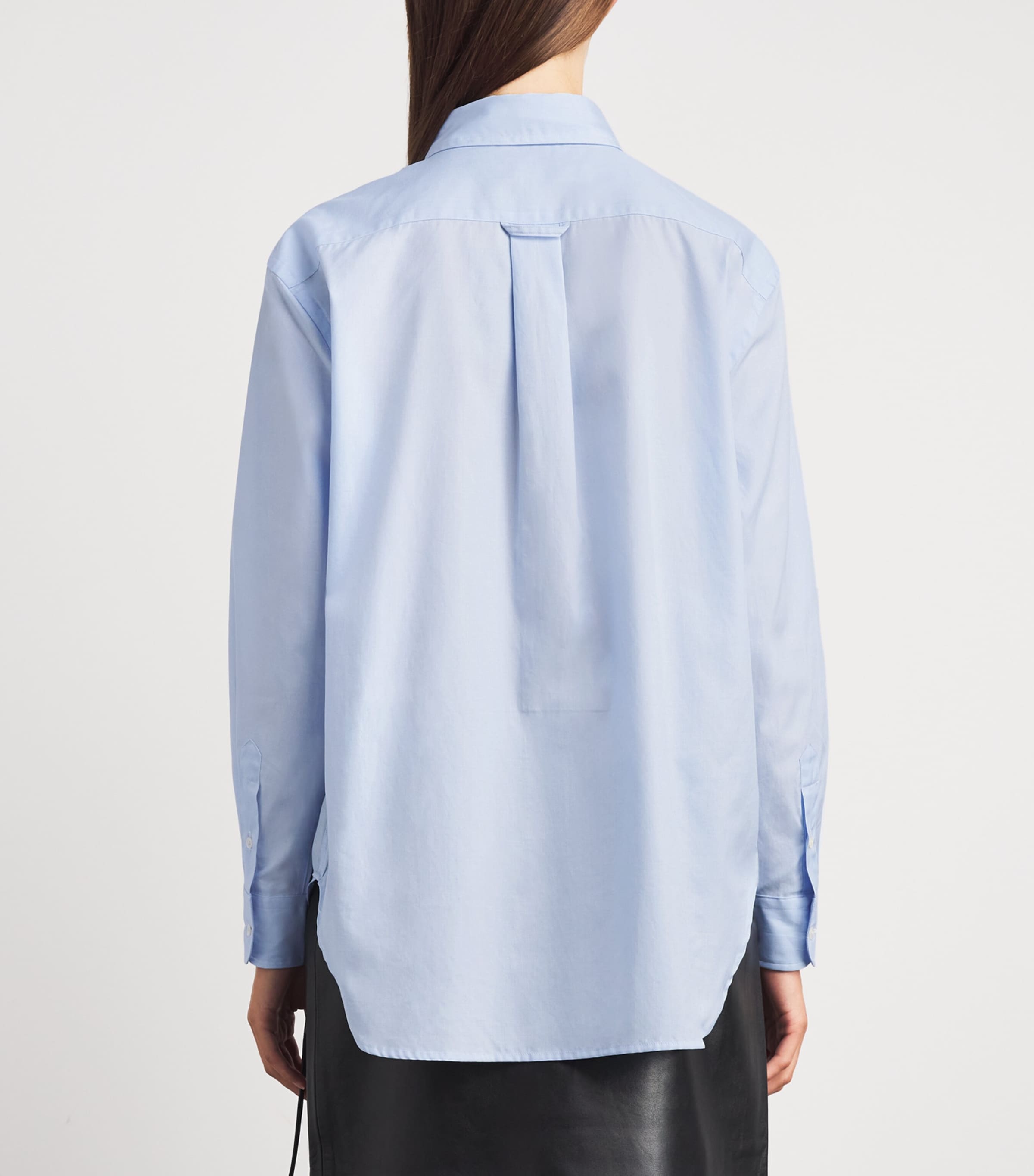 Polo Ralph Lauren Womens Cotton Oversized Shirt Light Blue Image 5