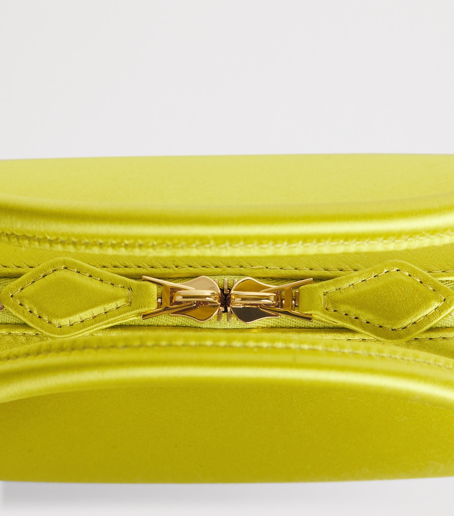 Alaïa Satin Le Teckel Top-Handle Bag Lime Image 6