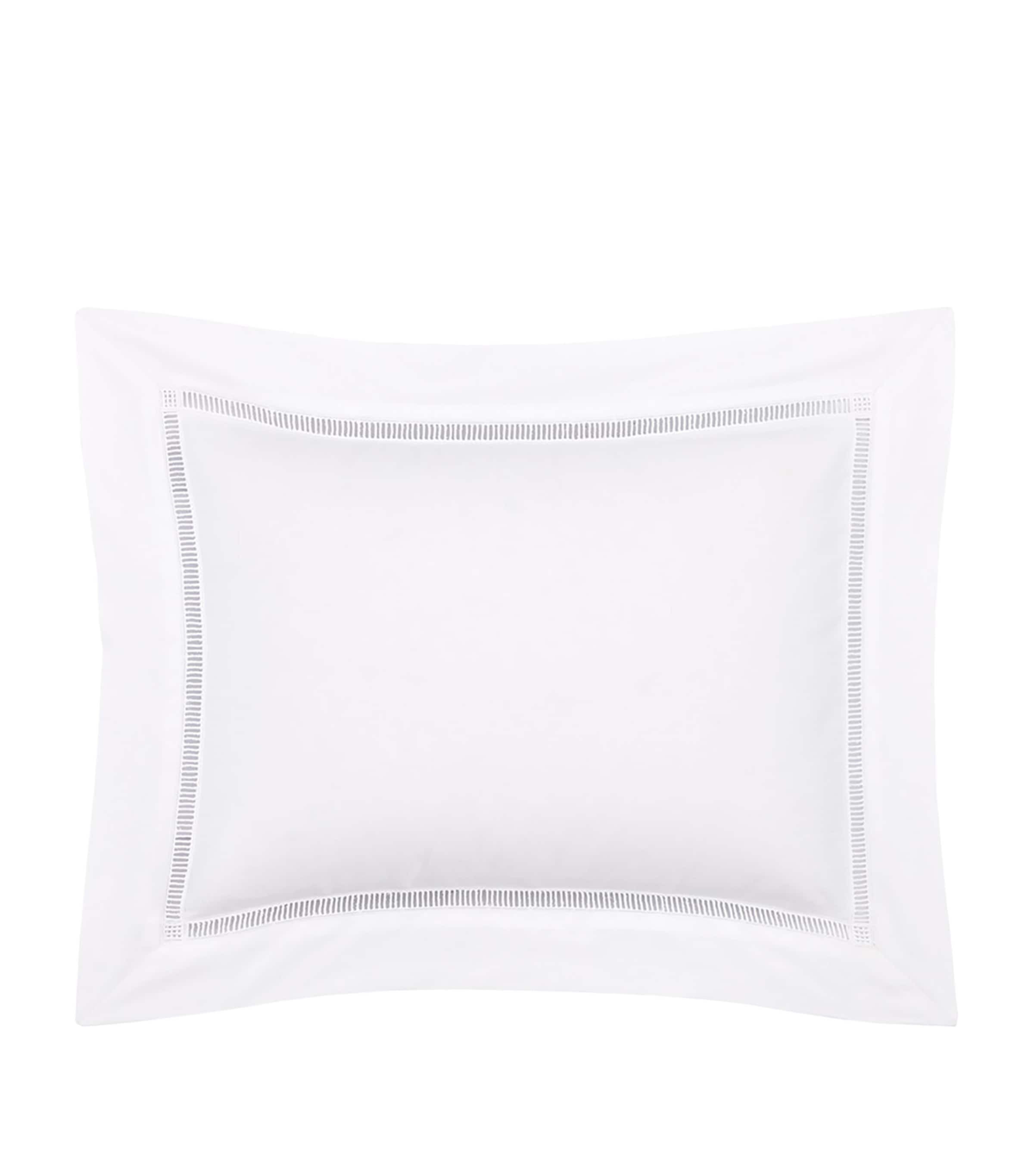 Yves Delorme Organic Cotton Colisée Blanc Boudoir Pillowcase In White
