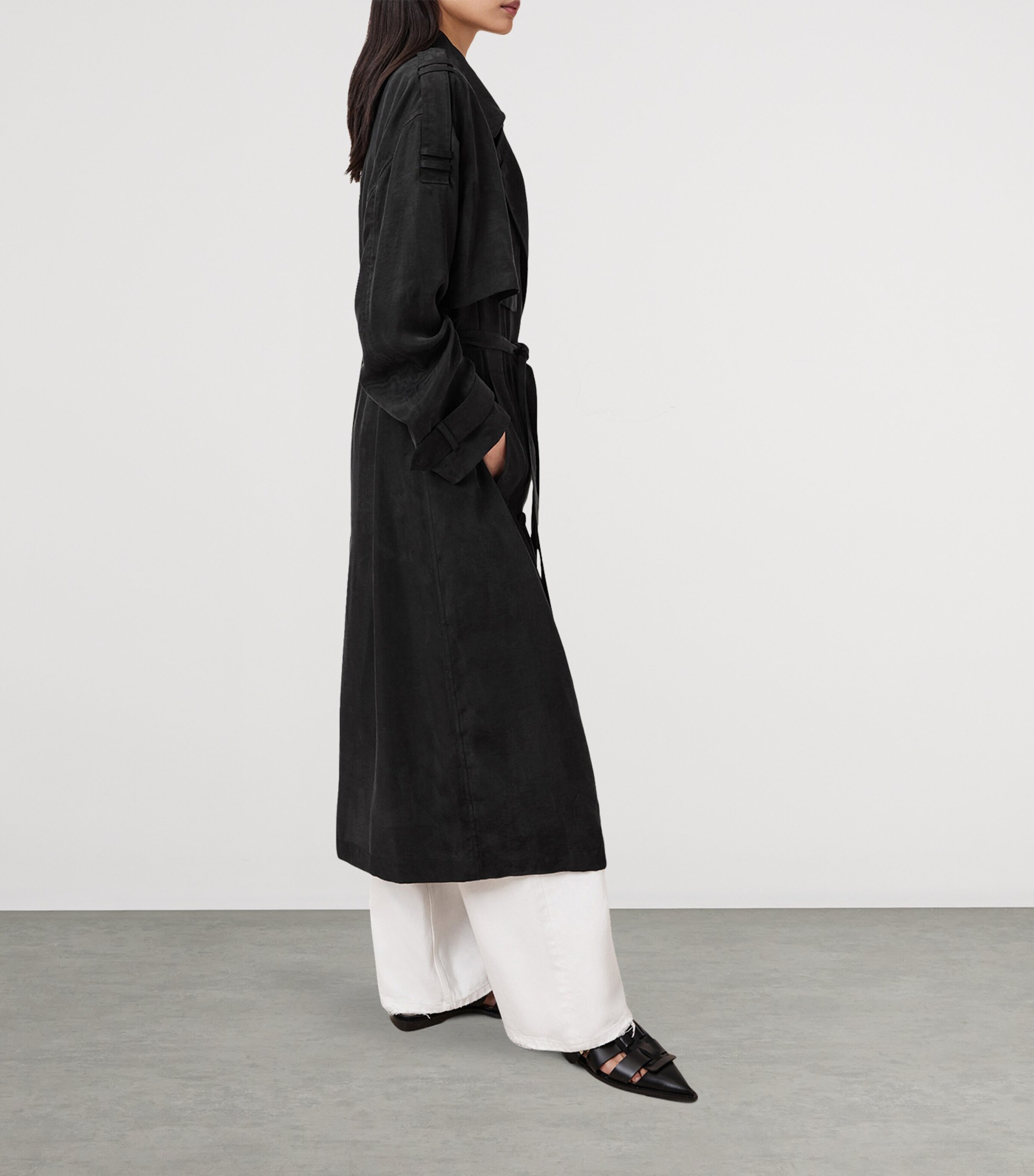 Linnie Trench Coat BLACK Image 5