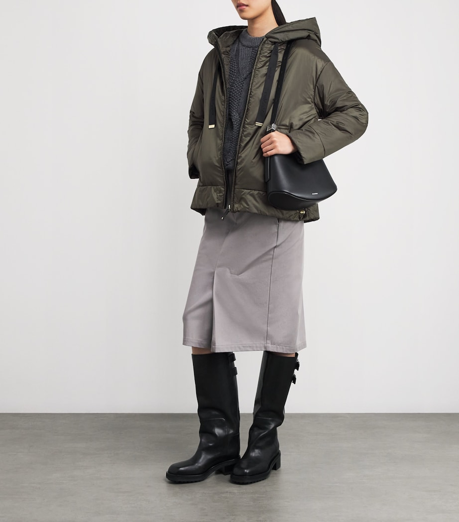 The Cube Hooded Puffer Jacket KAKI Image 2