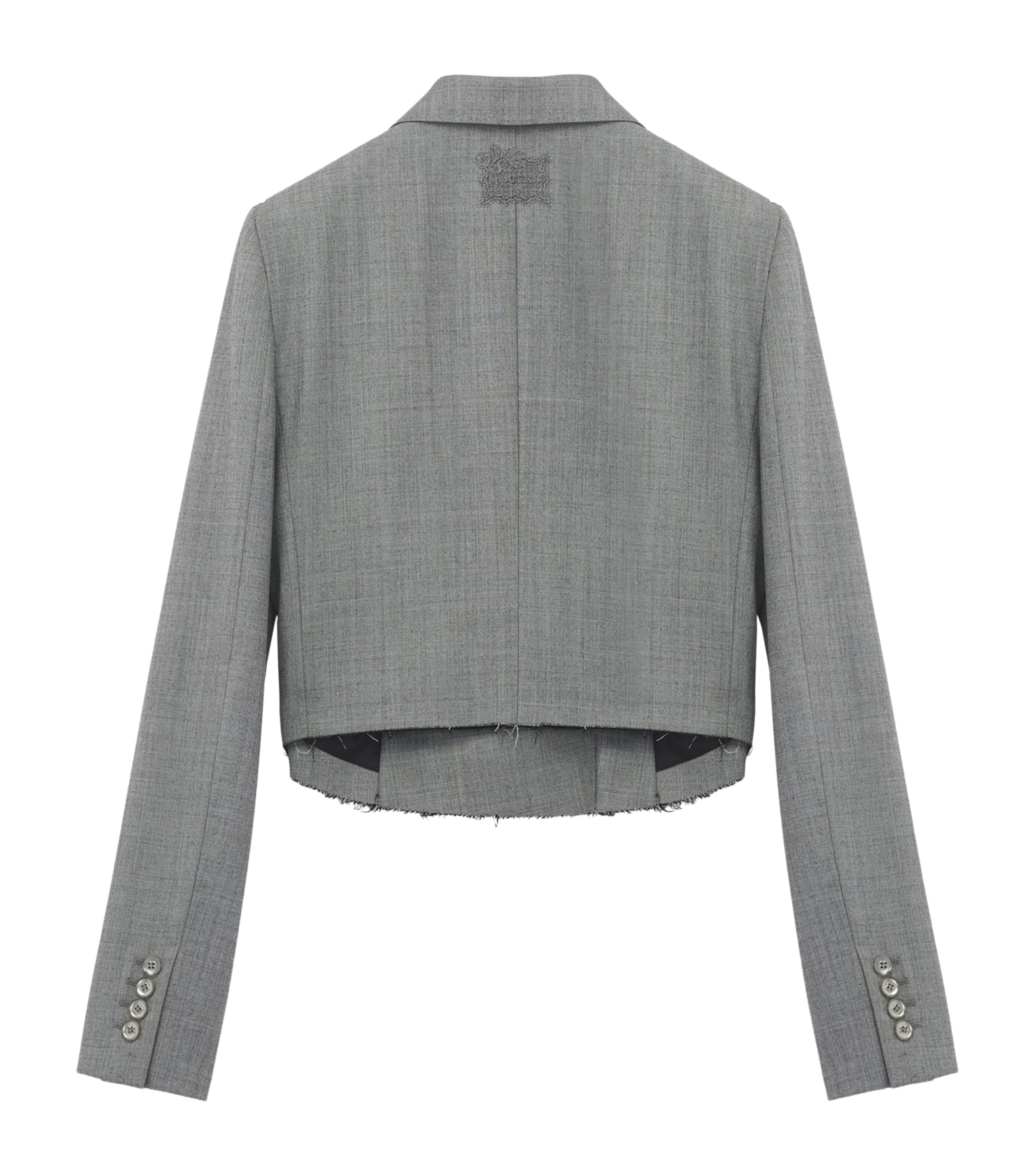 McQueen Womens Cropped Double-Breasted Blazer Image 3