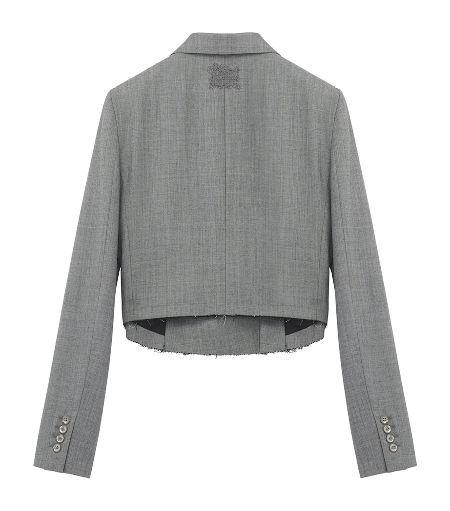 McQueen Womens Cropped Double-Breasted Blazer Image 3