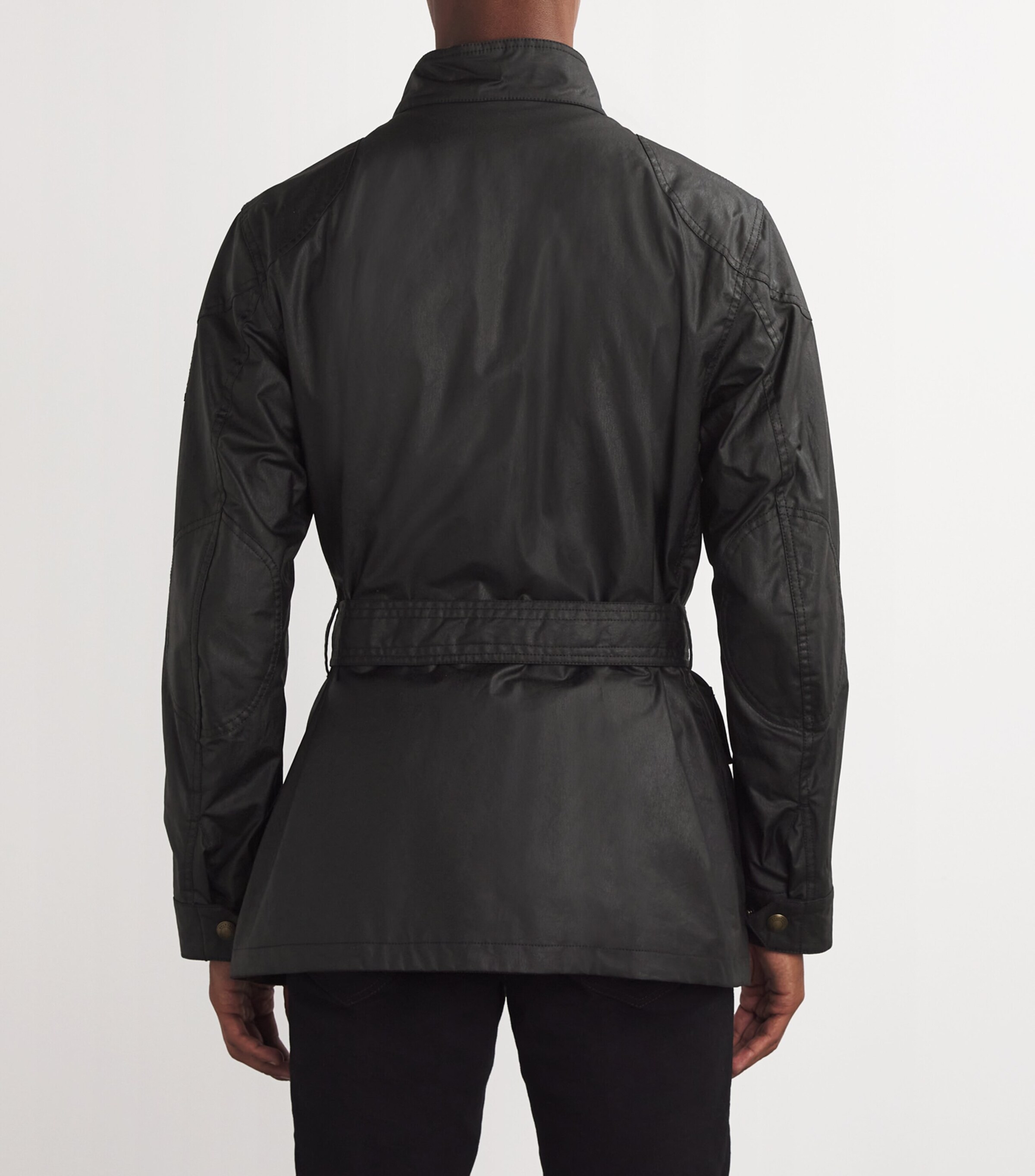 Belstaff Mens Waxed Cotton Trailmaster Jacket Black Image 4