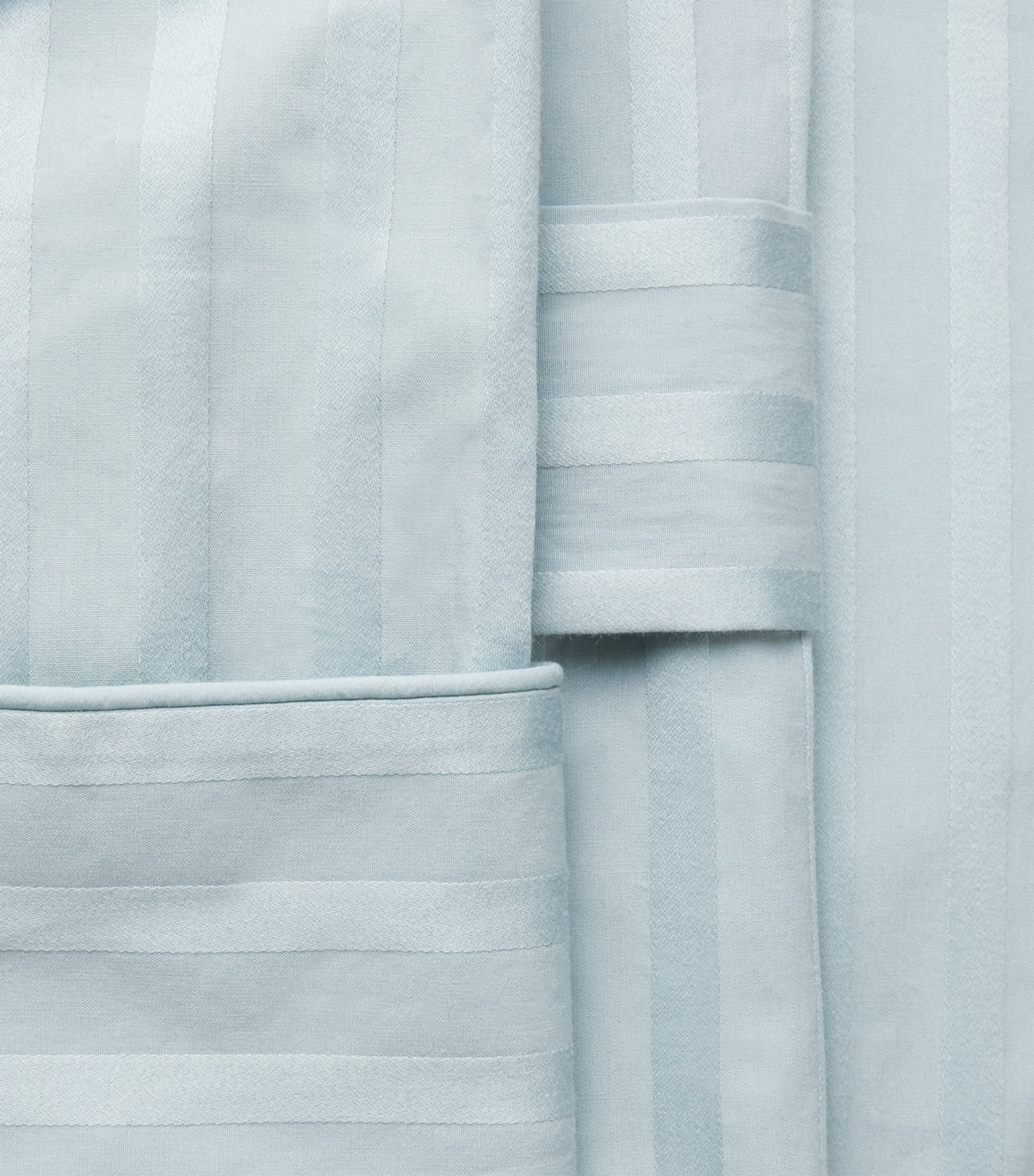 Harrods Mens Cotton Satin-Stripe Night Robe Green Image 6