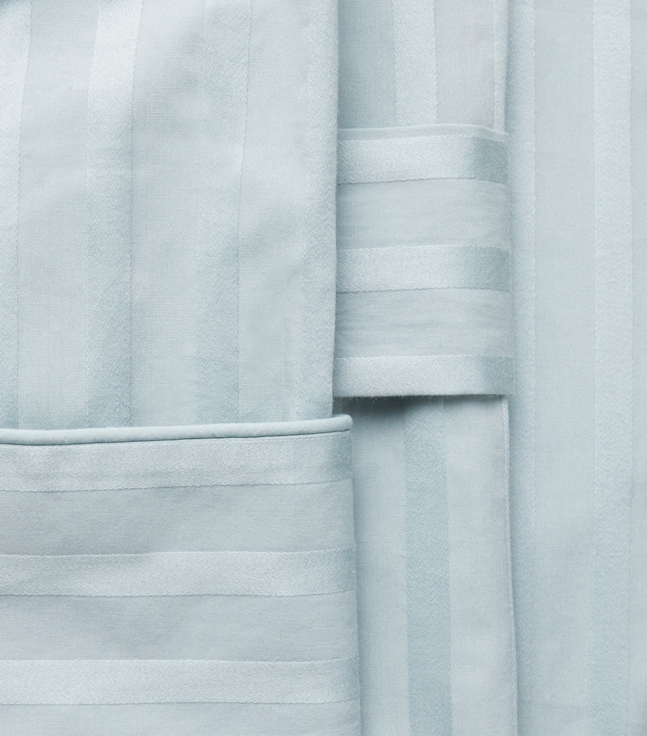 Harrods Mens Cotton Satin-Stripe Night Robe Green Image 6