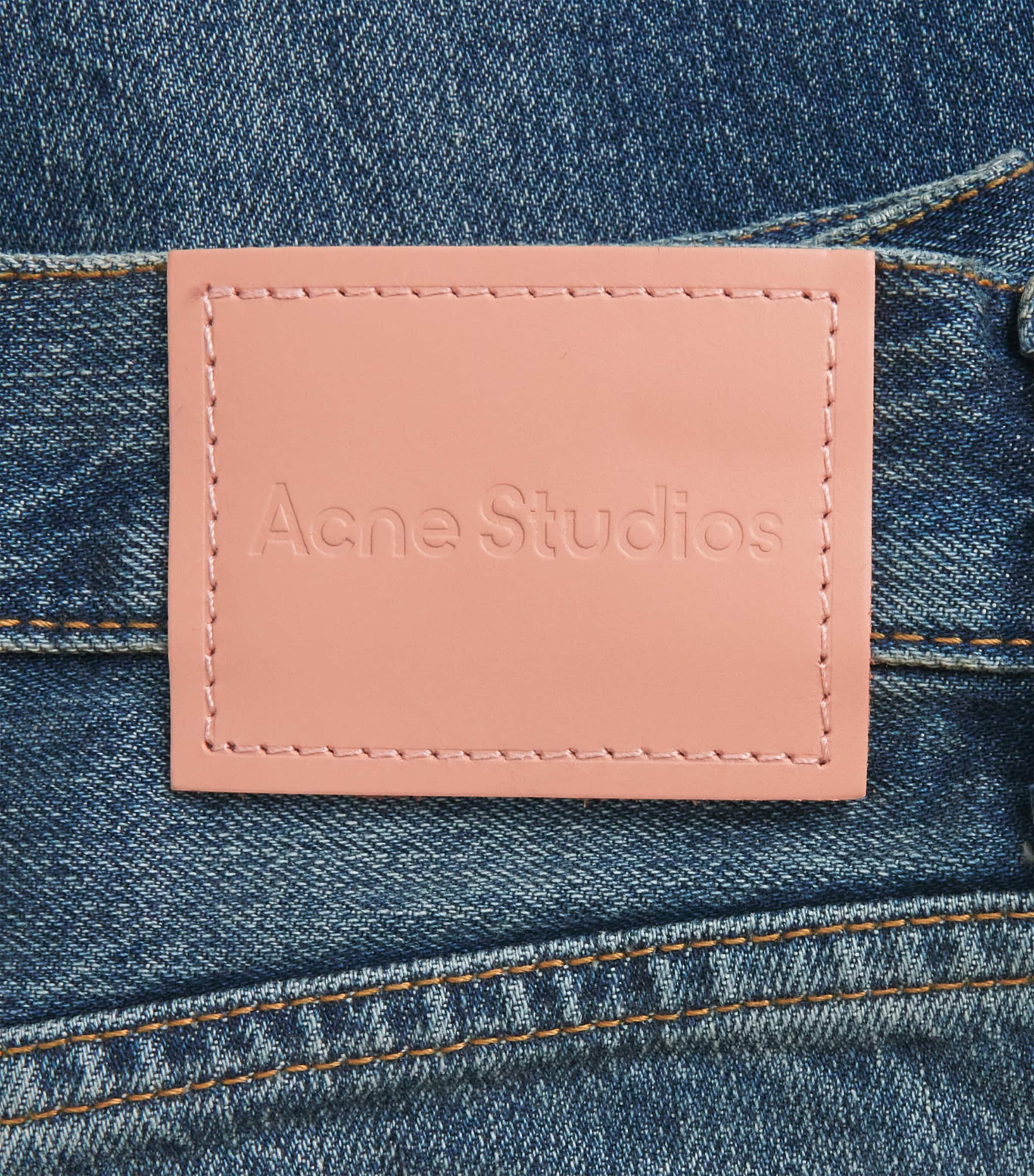 Acne Studios Womens Mid-Rise Straight Jeans Blue Image 6
