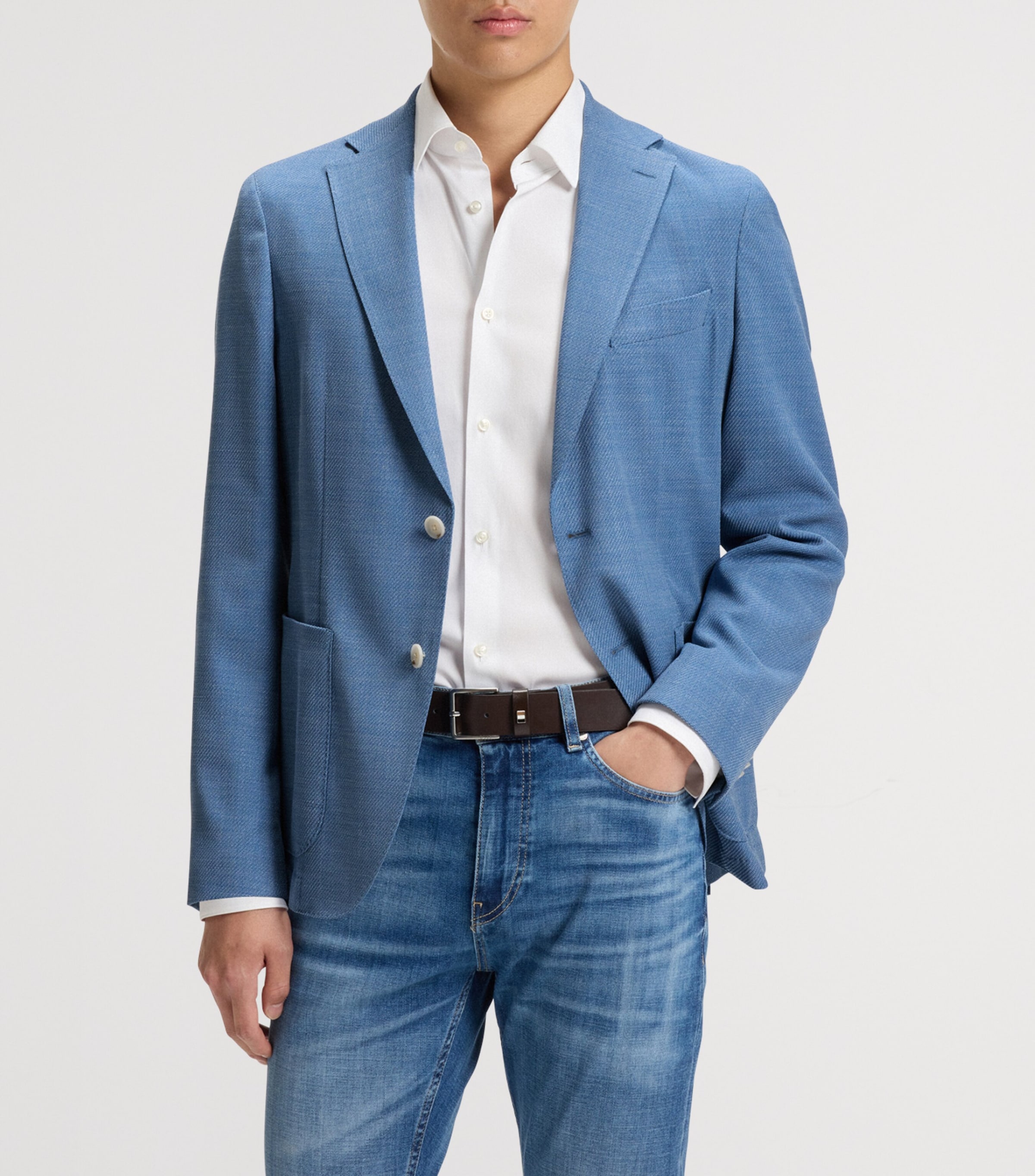 BOSS Mens Stretch-Cloth Blazer Image 2
