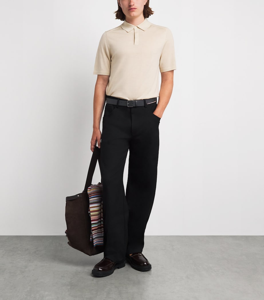 Paul Smith Leather Signature Stripe Edge Belt Image 4