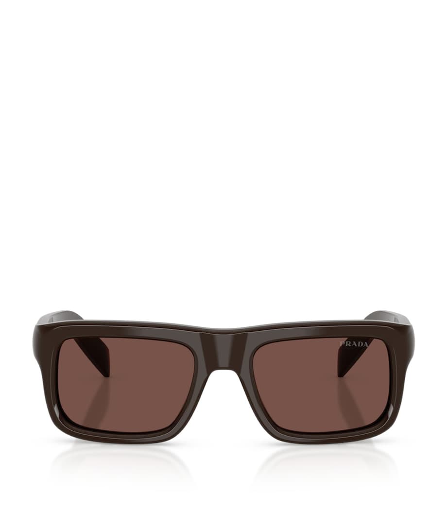 Prada Acetate Square Sunglasses Brown Image 1