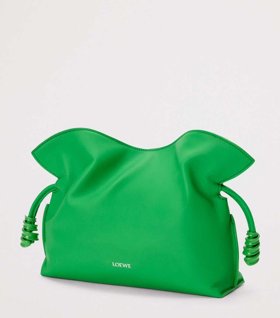 LOEWE Mini Leather Flamenco Purse Clover Green Image 3