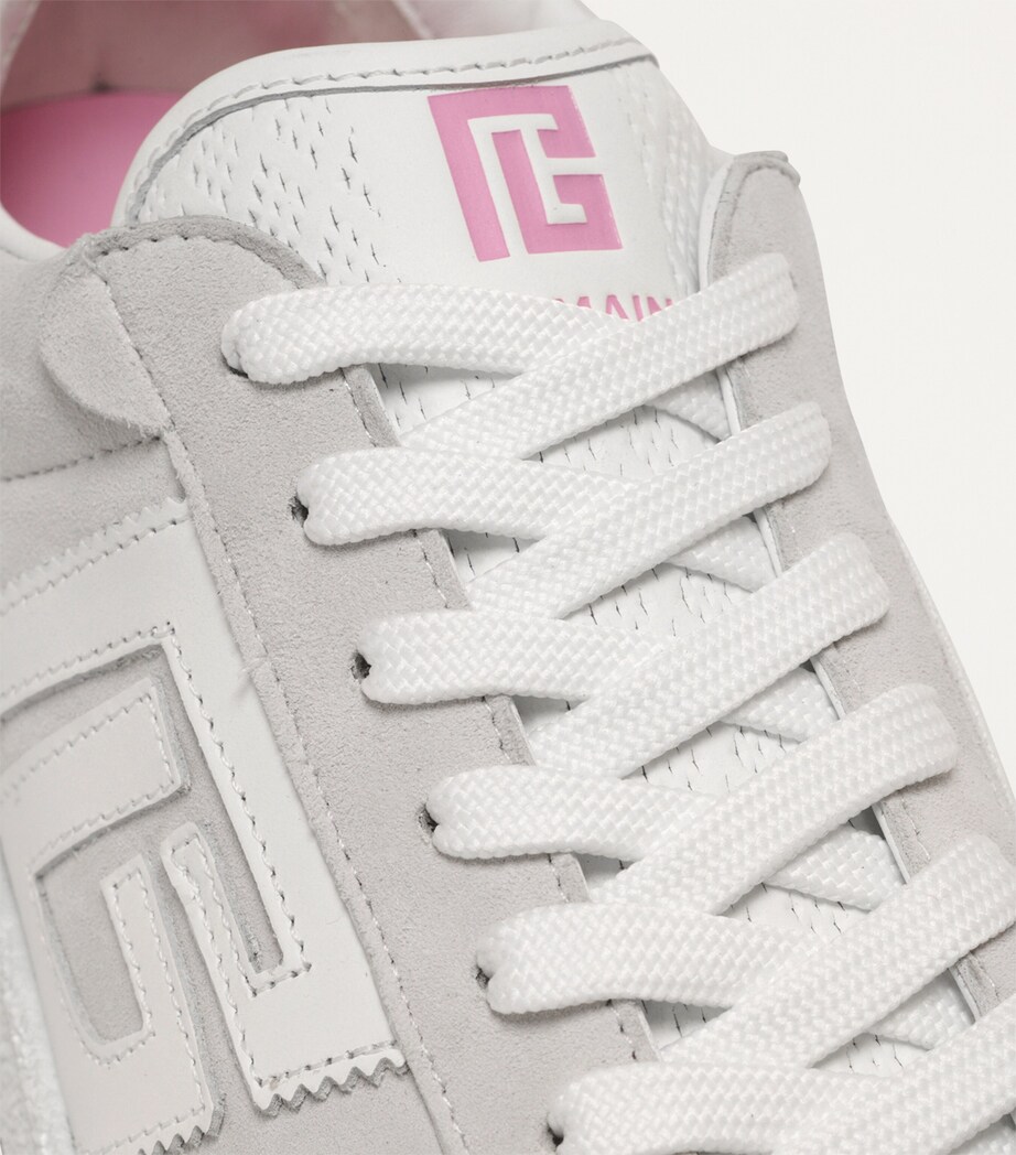 Leather Logo Swan Sneakers OBR ROSE/BLANC Image 6