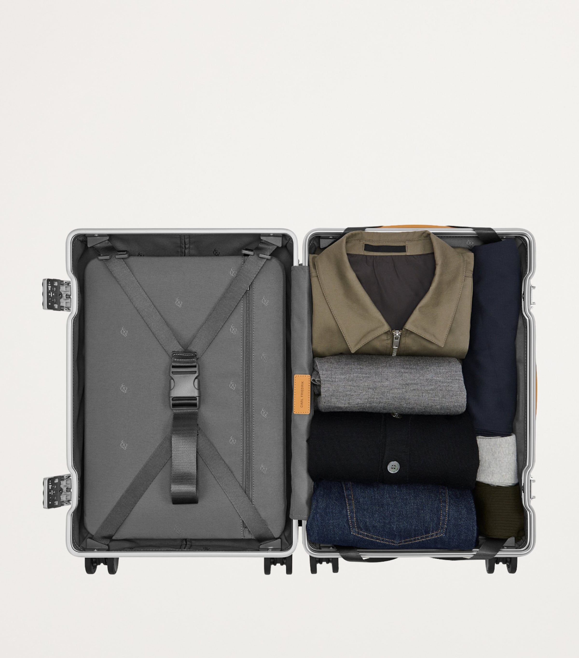 The Carry-On Pro Suitcase (55cm) LIGHT GREY TAN Image 8