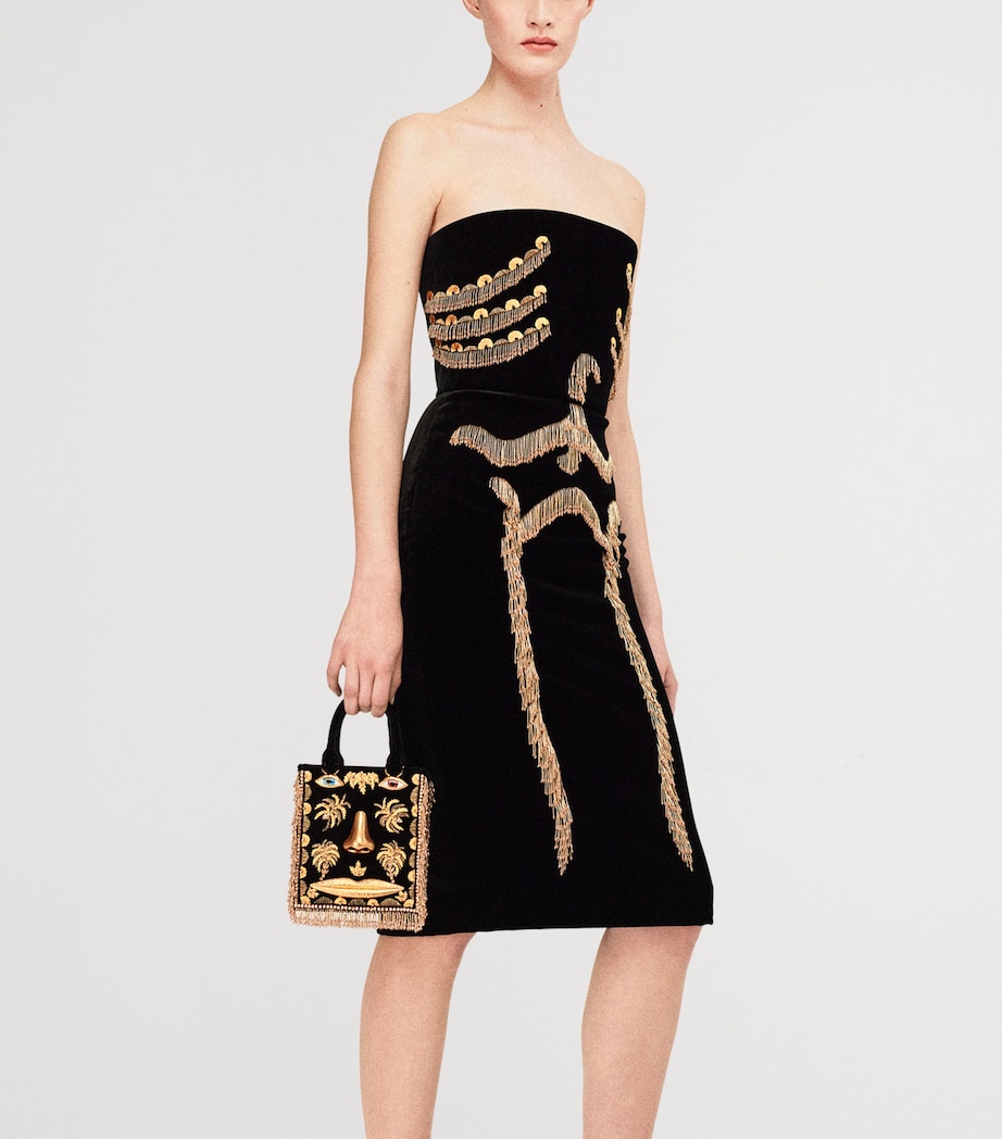 Mini Velvet Face Top-Handle Bag 999 BLACK Image 4