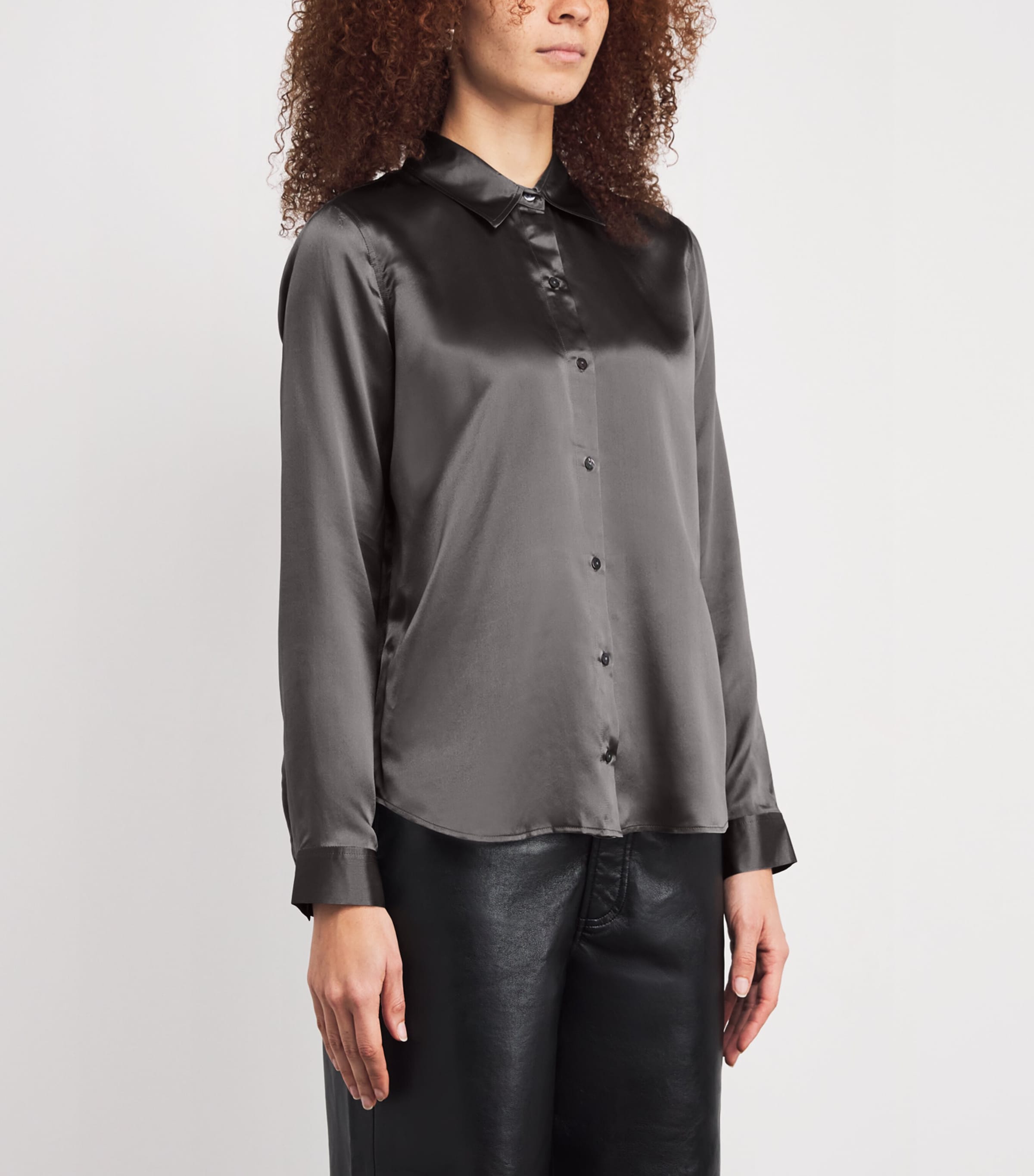 Silk Tyler Blouse MEDIUM GREY Image 3