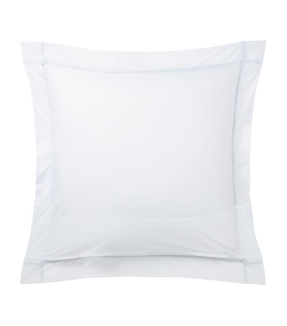 Yves Delorme Pima Cotton Athena Square Oxford Pillowcase (65cm x 65cm) Celeste Image 3
