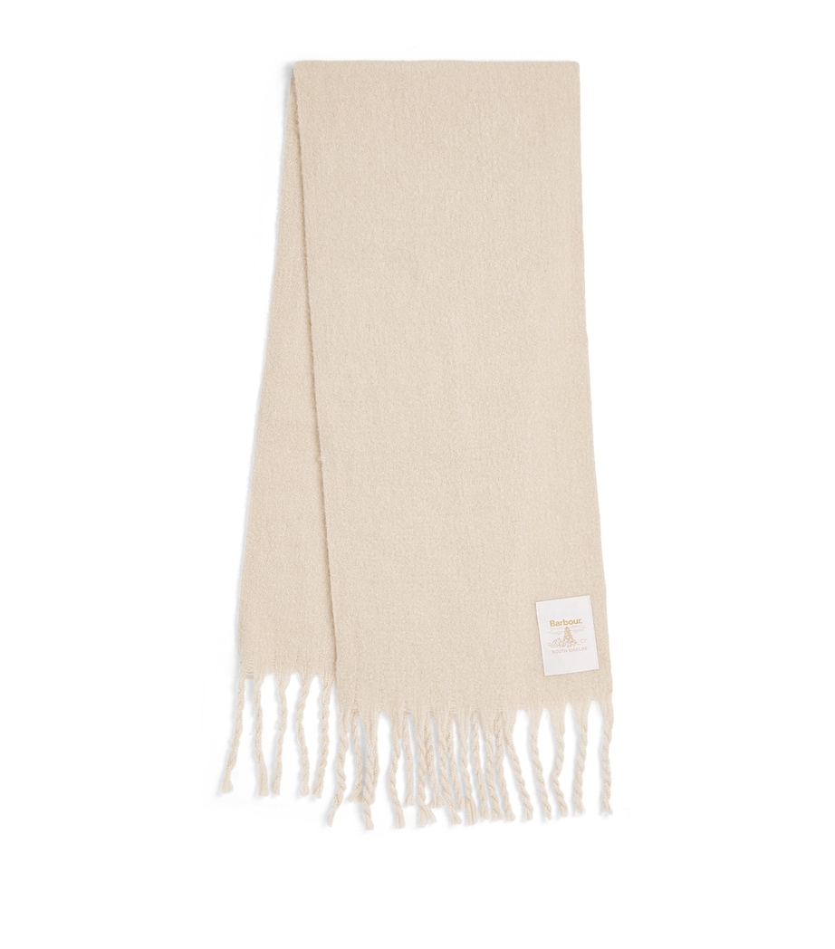 Felt-Effect Logo Ellison Scarf OATMEAL Image 1