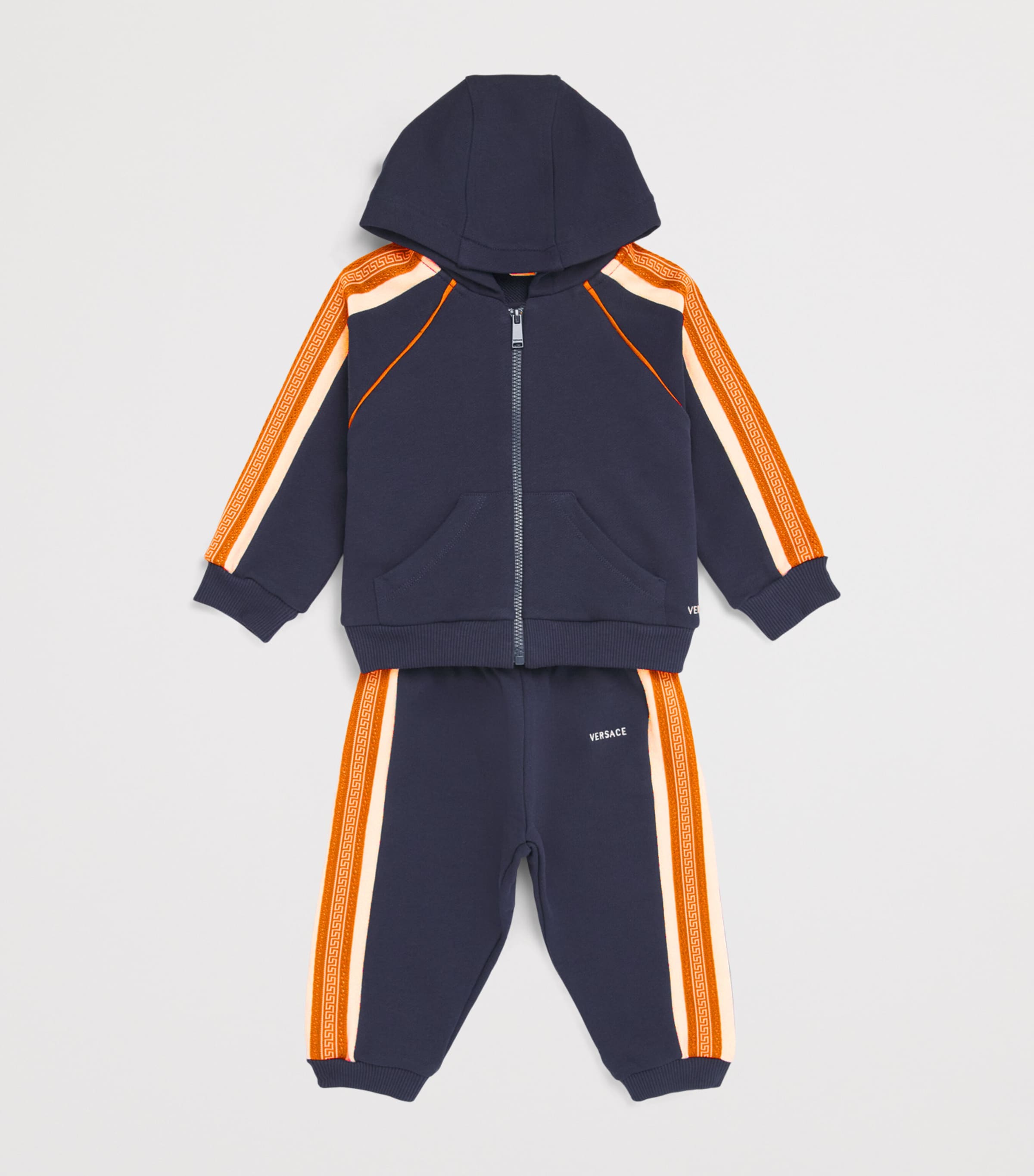 Versace Kids Cotton Greca-Embroidered Sweatpants (6-36 Months) Image 3