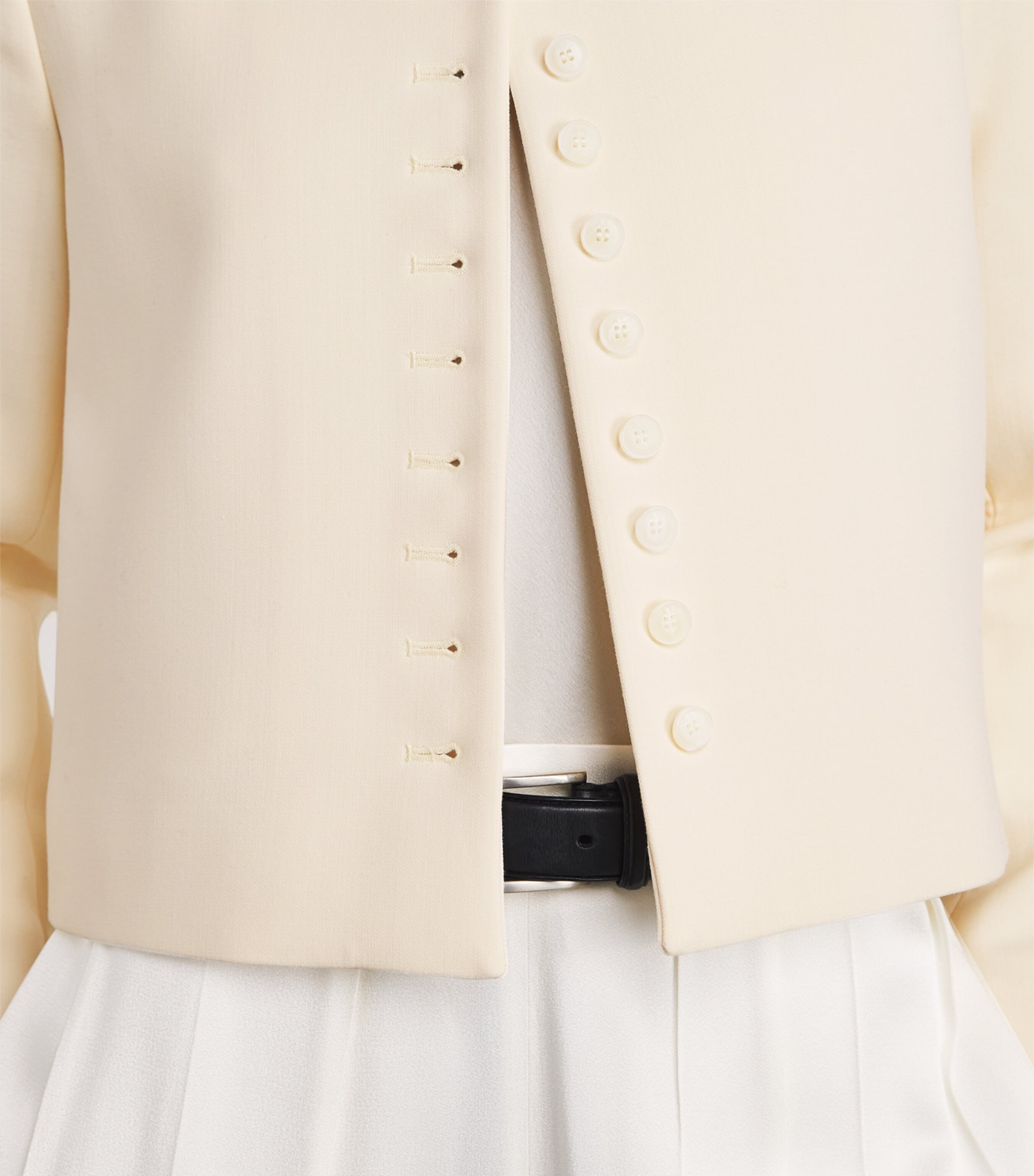 Almada Label Ivory Cropped Funda Jacket | Harrods UK