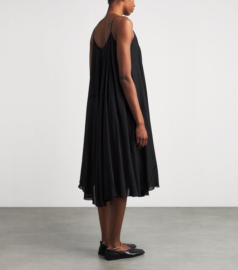 Pojagi Scoop-Neck Midi Dress B01 BLACK Image 4