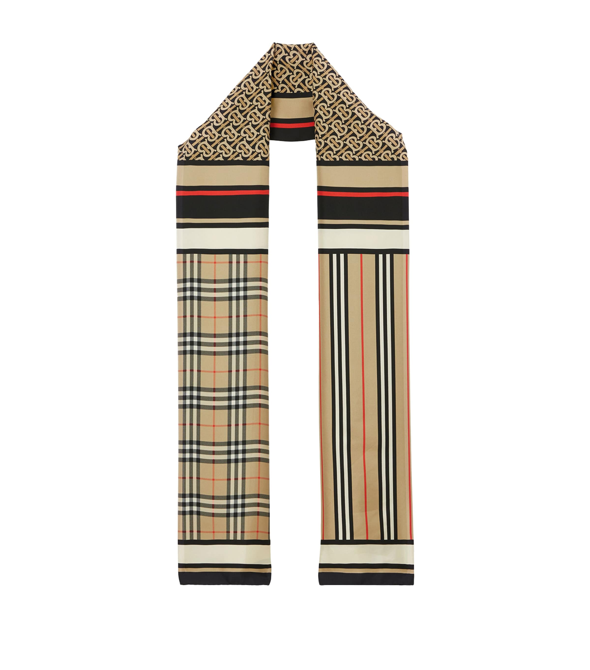 Silk Montage Scarf ARCHIVE BEIGE Image 1