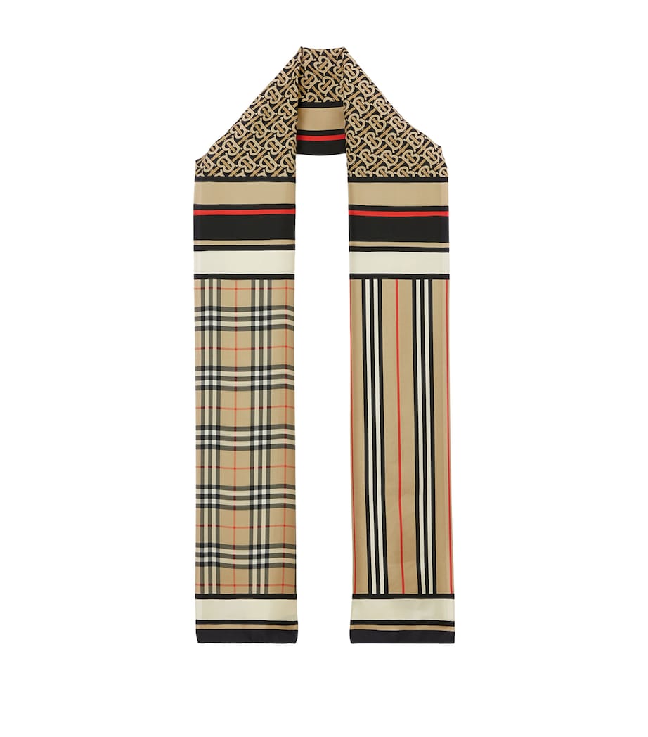 Silk Montage Scarf ARCHIVE BEIGE Image 1