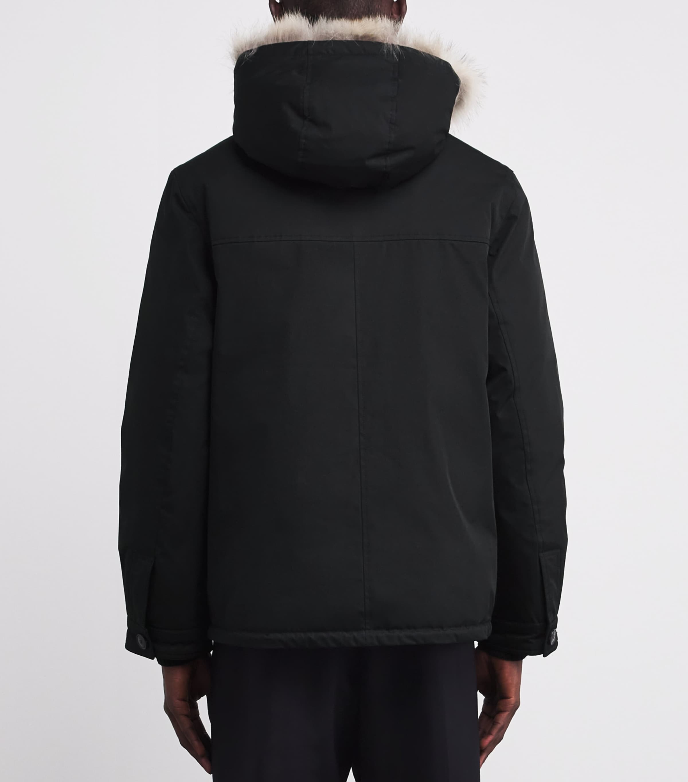 Down Coyote Fur-Trim Waterproof Parka B2192 BLACK/COYOTE Image 4