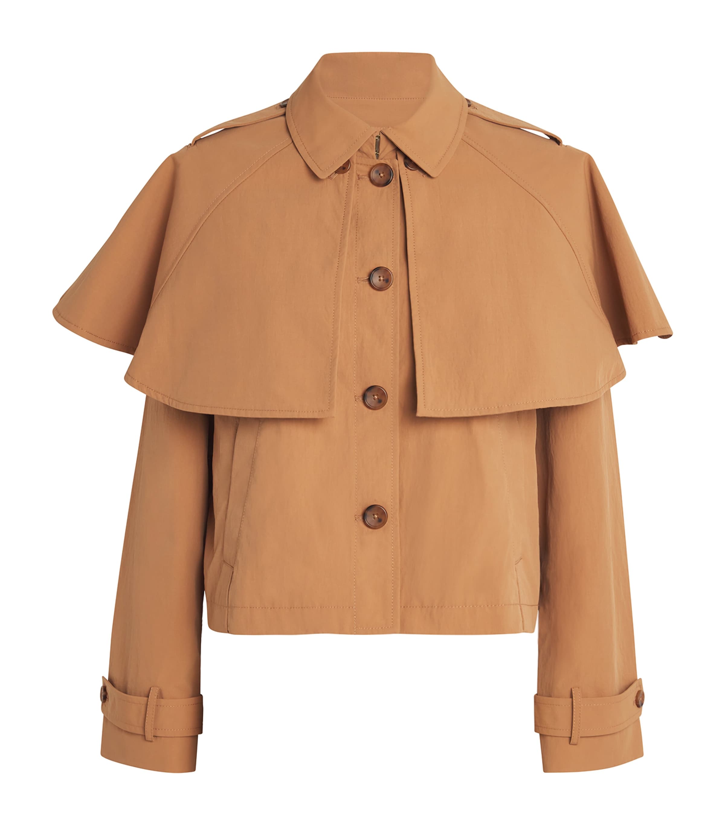 Ulla Johnson Water-repellent River Cape-layer Jacket In Orange