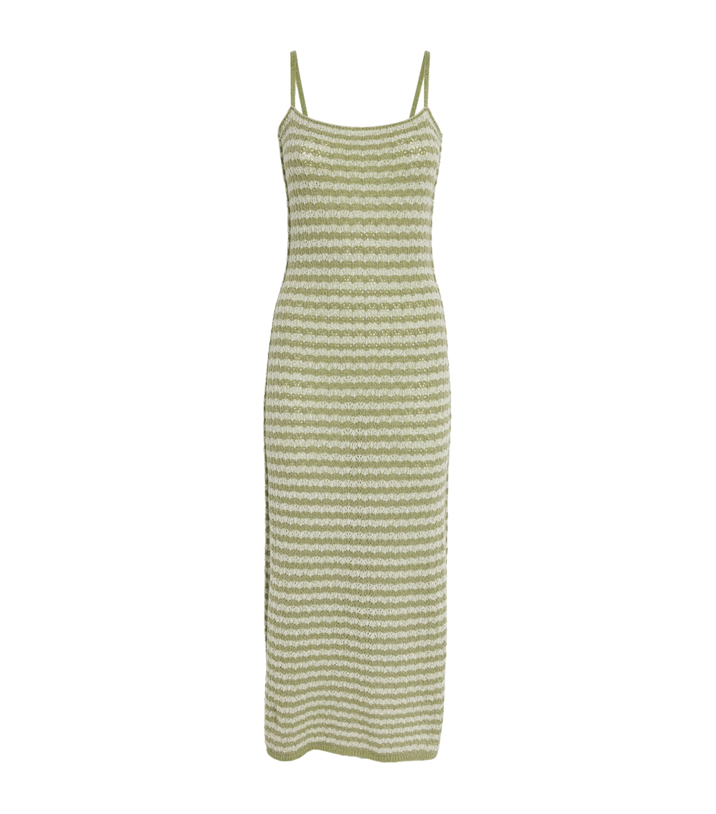Barrie Womens Cashmere Stripe Midi Dress Chntily/drk Mlt Image 1
